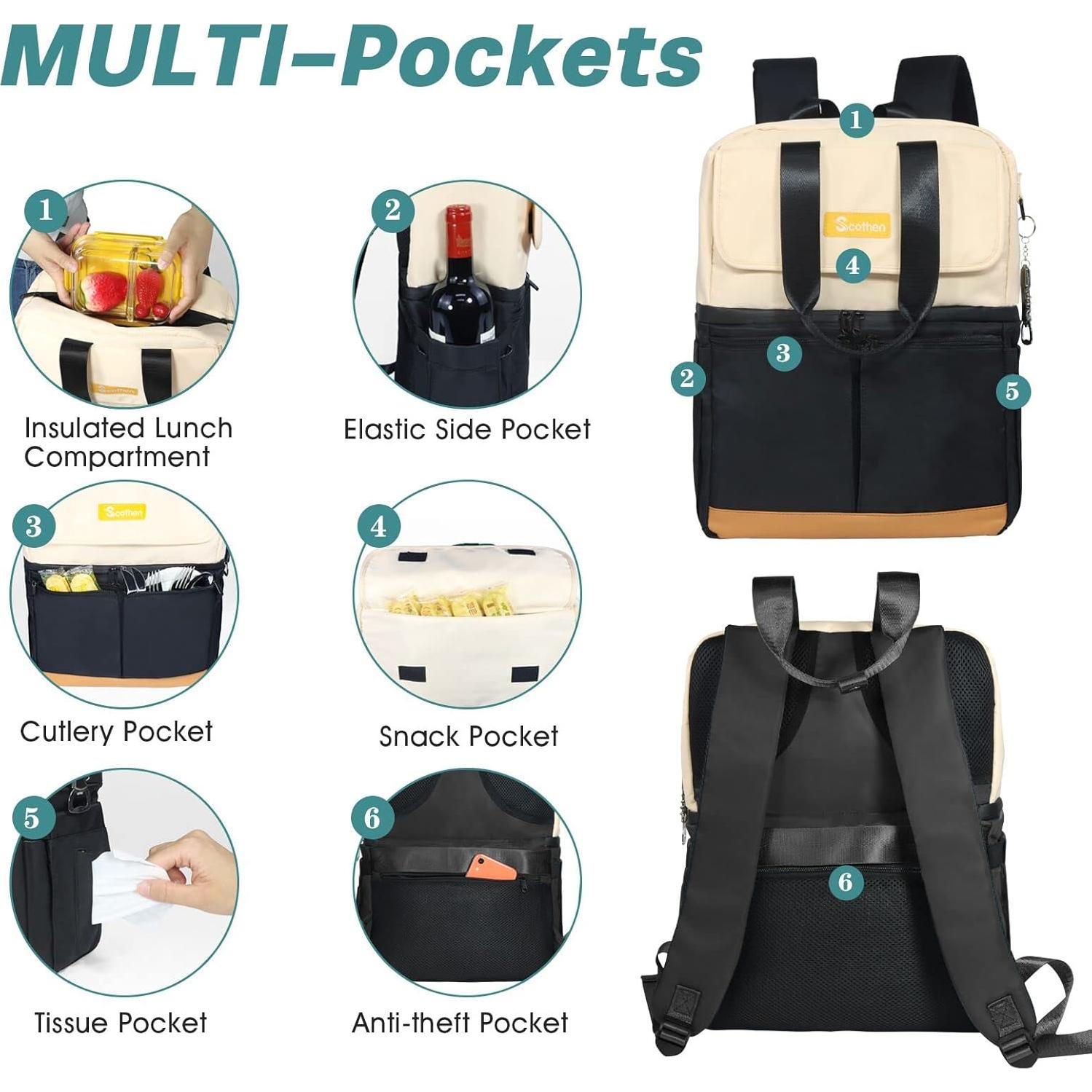 Nevera Mochila Aislada Scothen SCO-CB-02 36 Latas 8 Horas