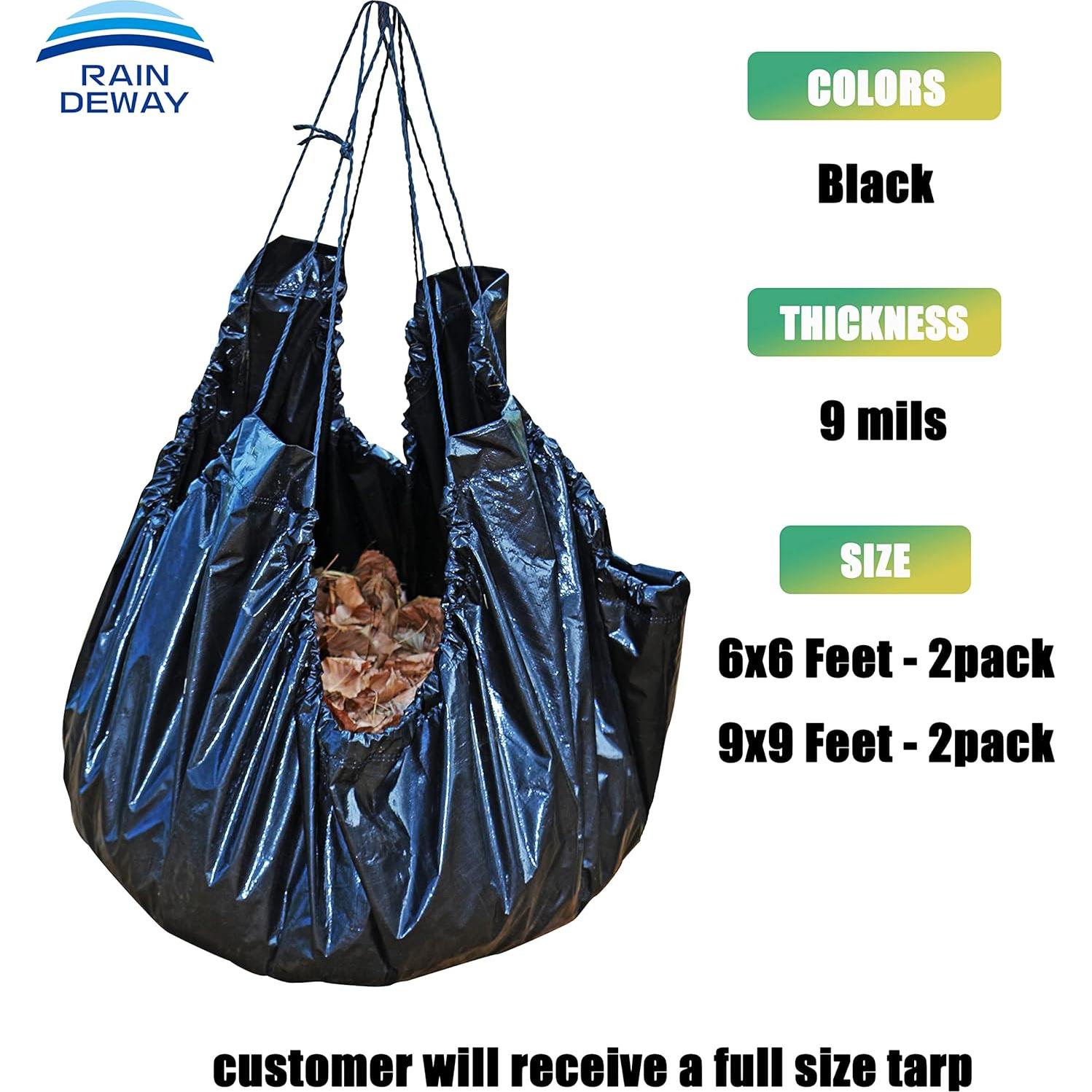 Bolsa de Hoja RAINDEWAY 1.83x1.83m 2pack Poliéster Negro