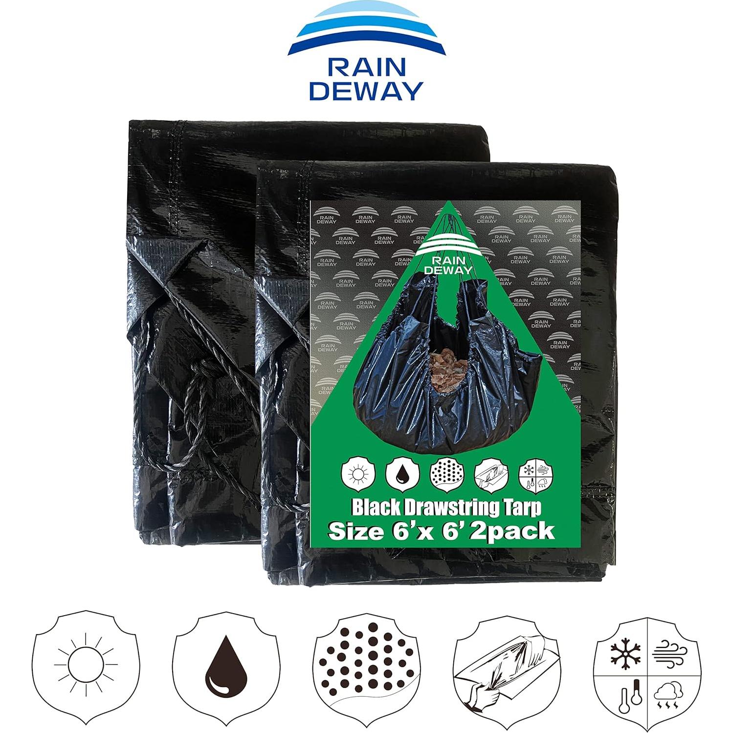 Bolsa de Hoja RAINDEWAY 1.83x1.83m 2pack Poliéster Negro