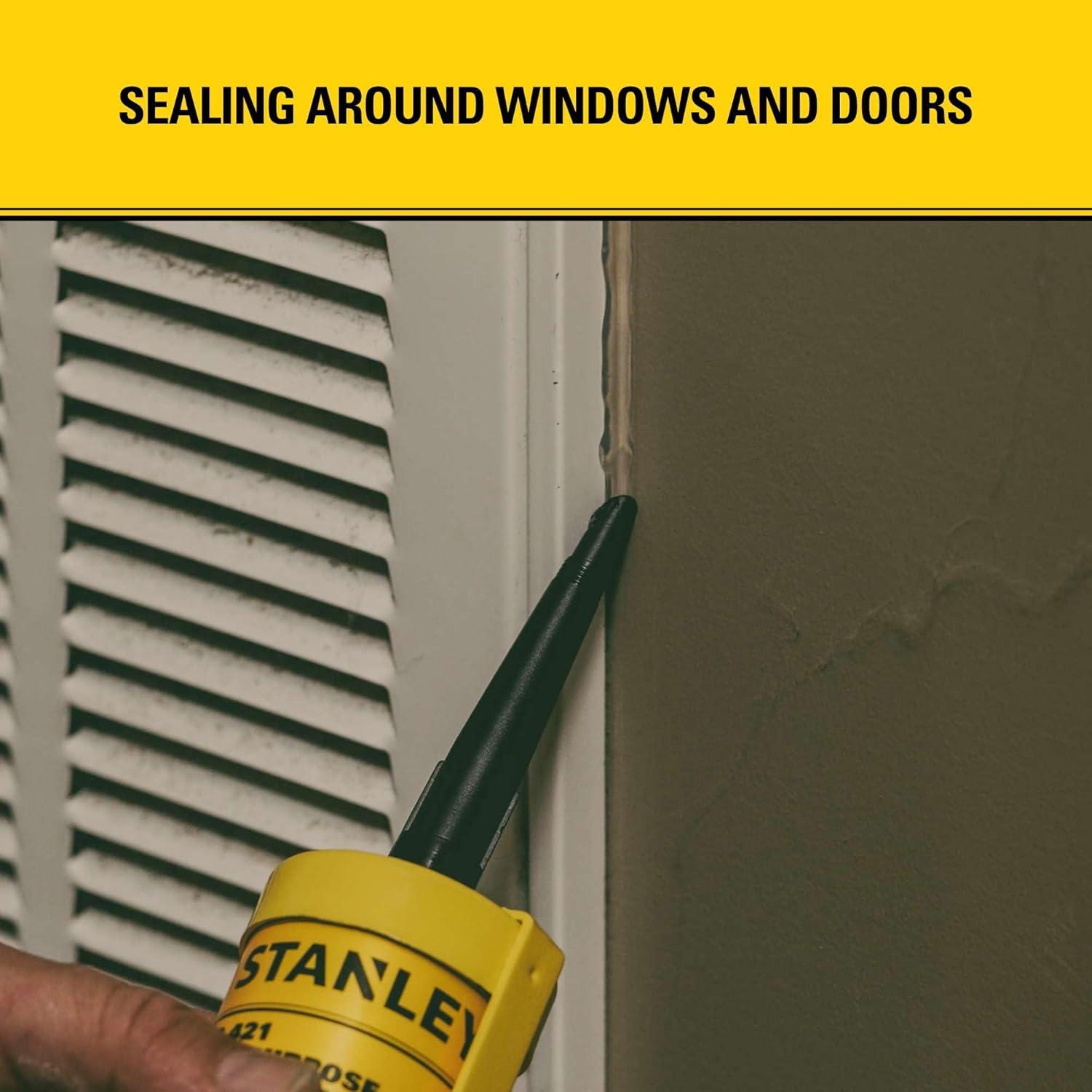 Sellador de Silicona RTV Stanley S421 - 12x300 ml Negro