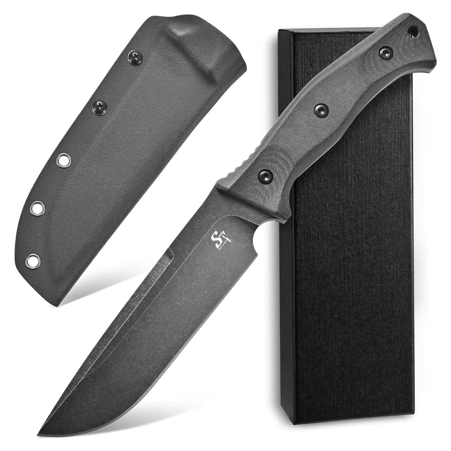 Cuchillo de hoja fija Sitivien ST22 de acero 154CM y mango Micarta