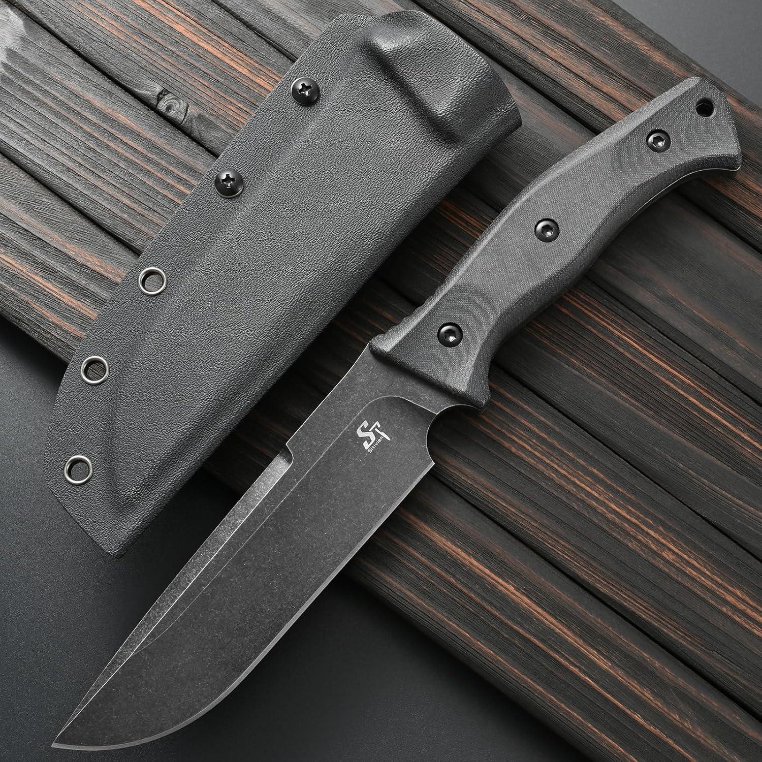 Cuchillo de hoja fija Sitivien ST22 de acero 154CM y mango Micarta