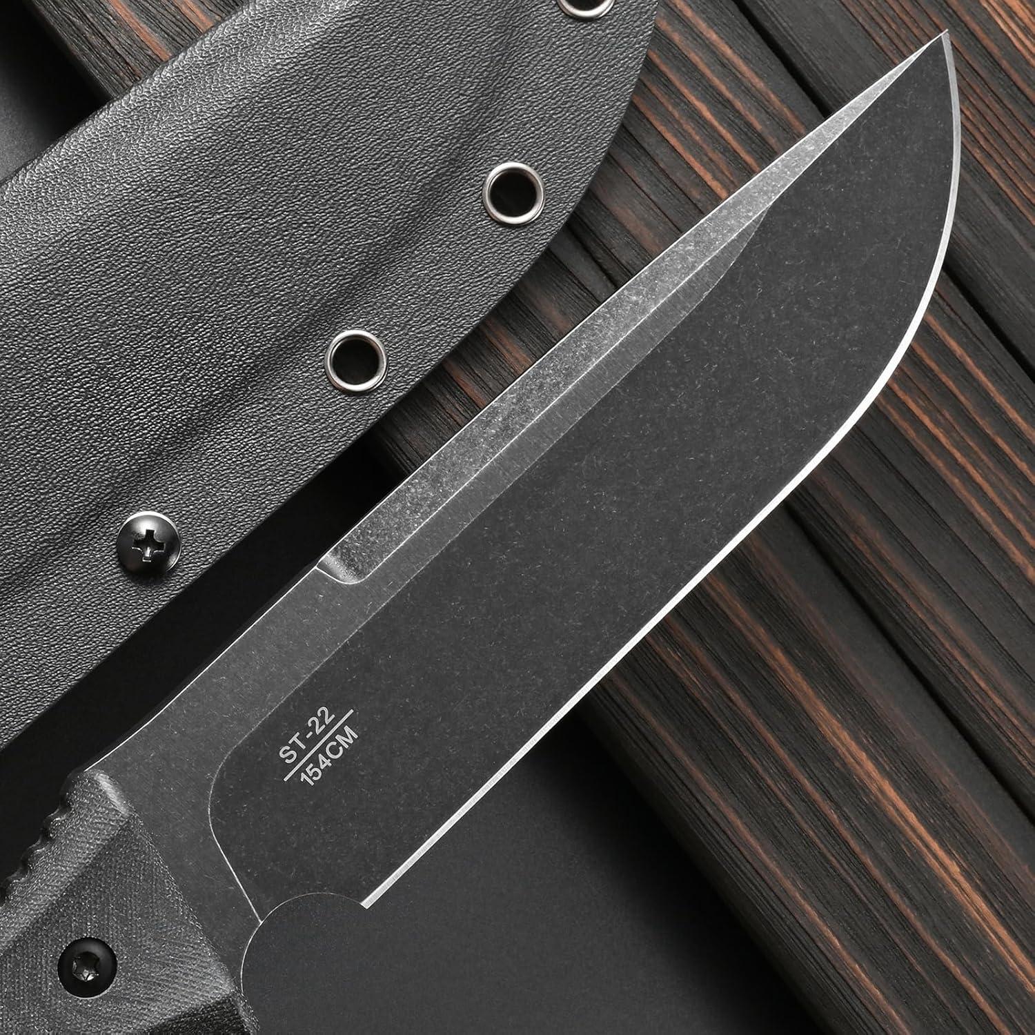 Cuchillo de hoja fija Sitivien ST22 de acero 154CM y mango Micarta