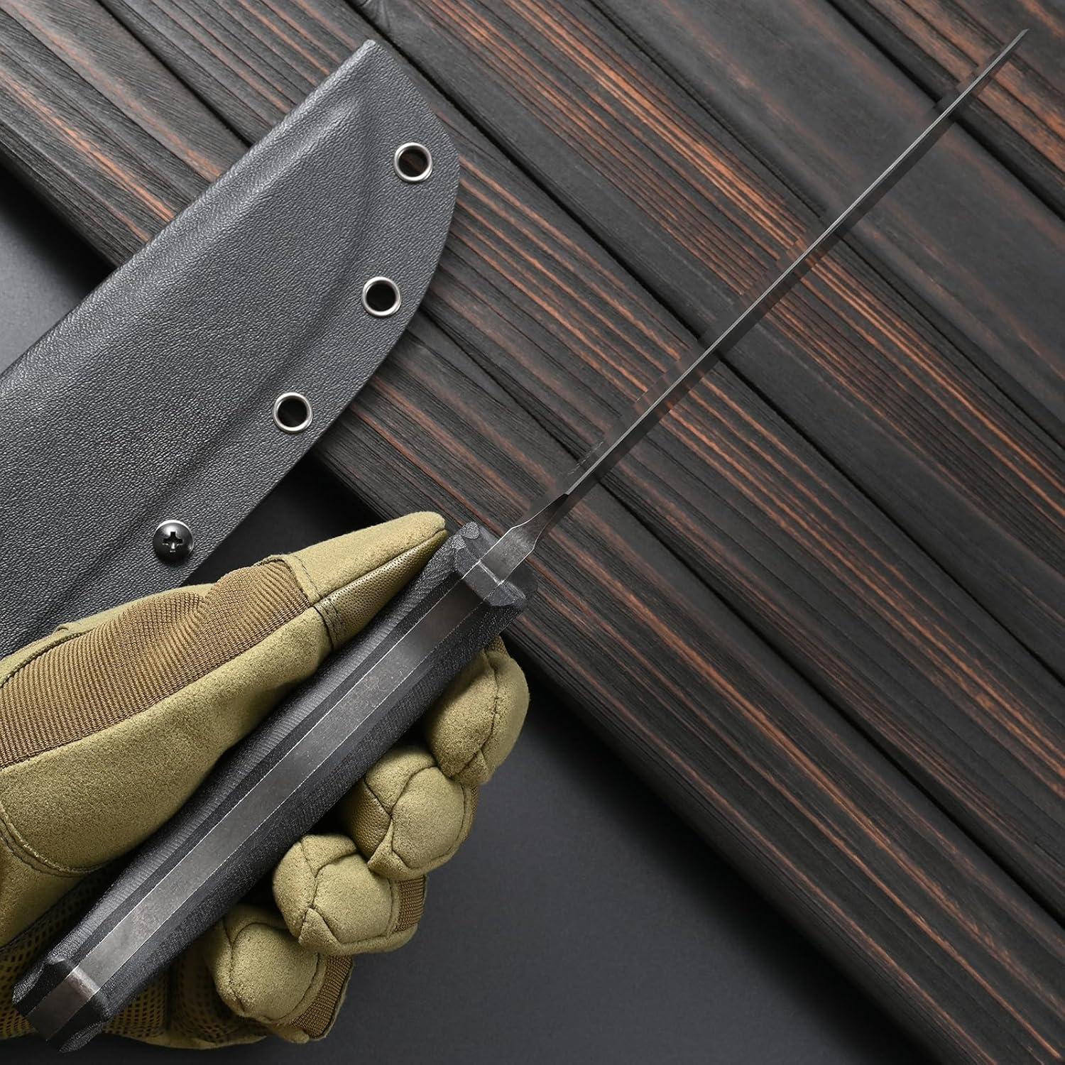 Cuchillo de hoja fija Sitivien ST22 de acero 154CM y mango Micarta