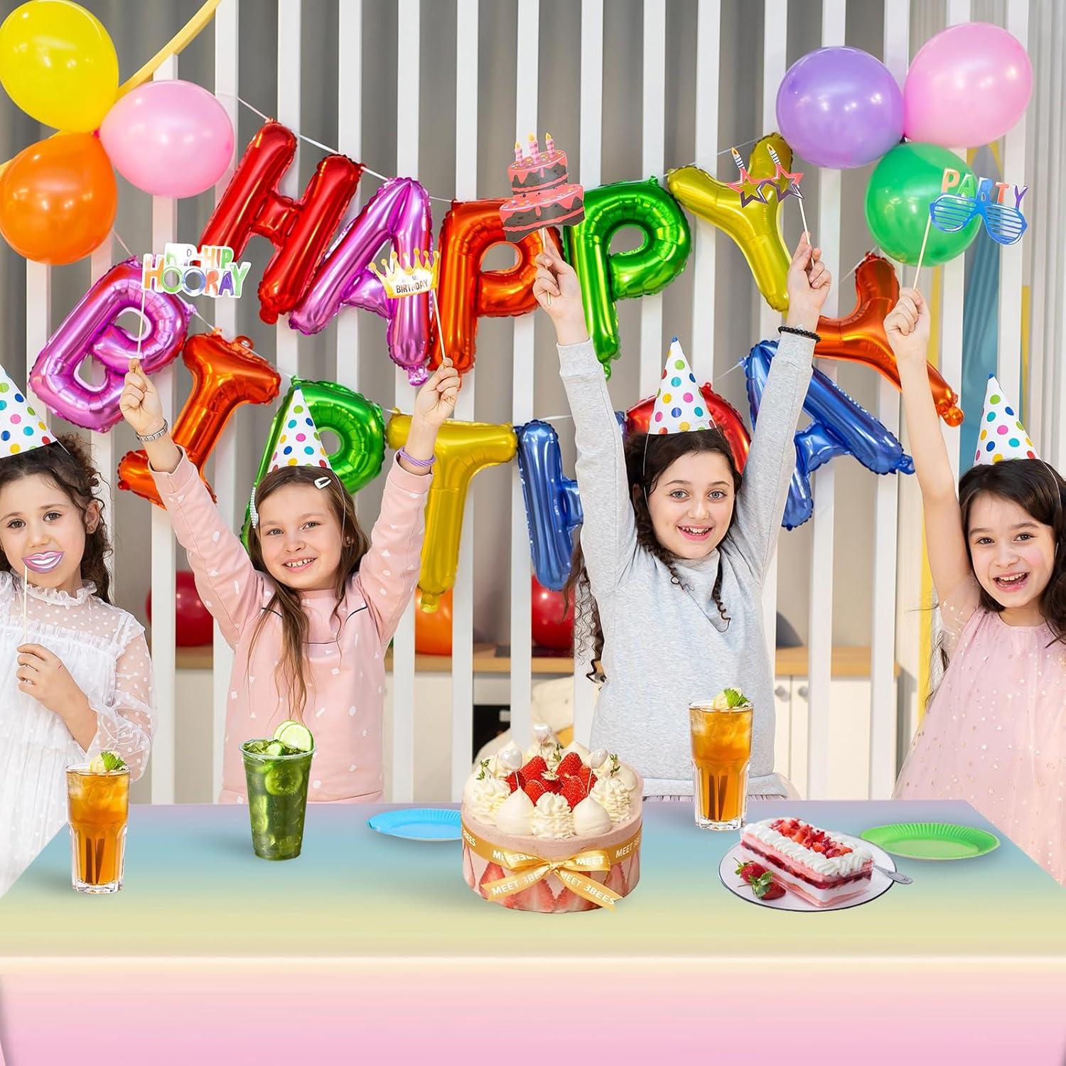 Paquete de 3 Manteles Arcoíris BHEYA 137x274 cm Fiesta