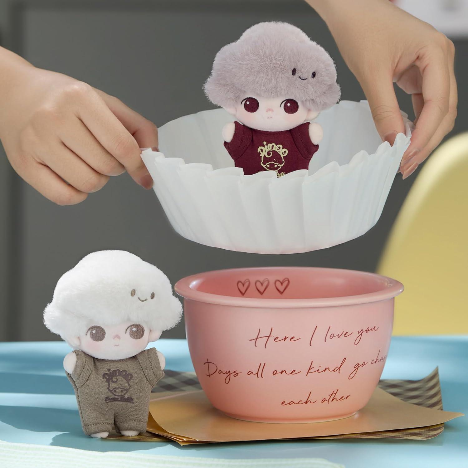 POP MART DIMOO Enamorarse de Café - Llavero de Peluche 6 Figuras