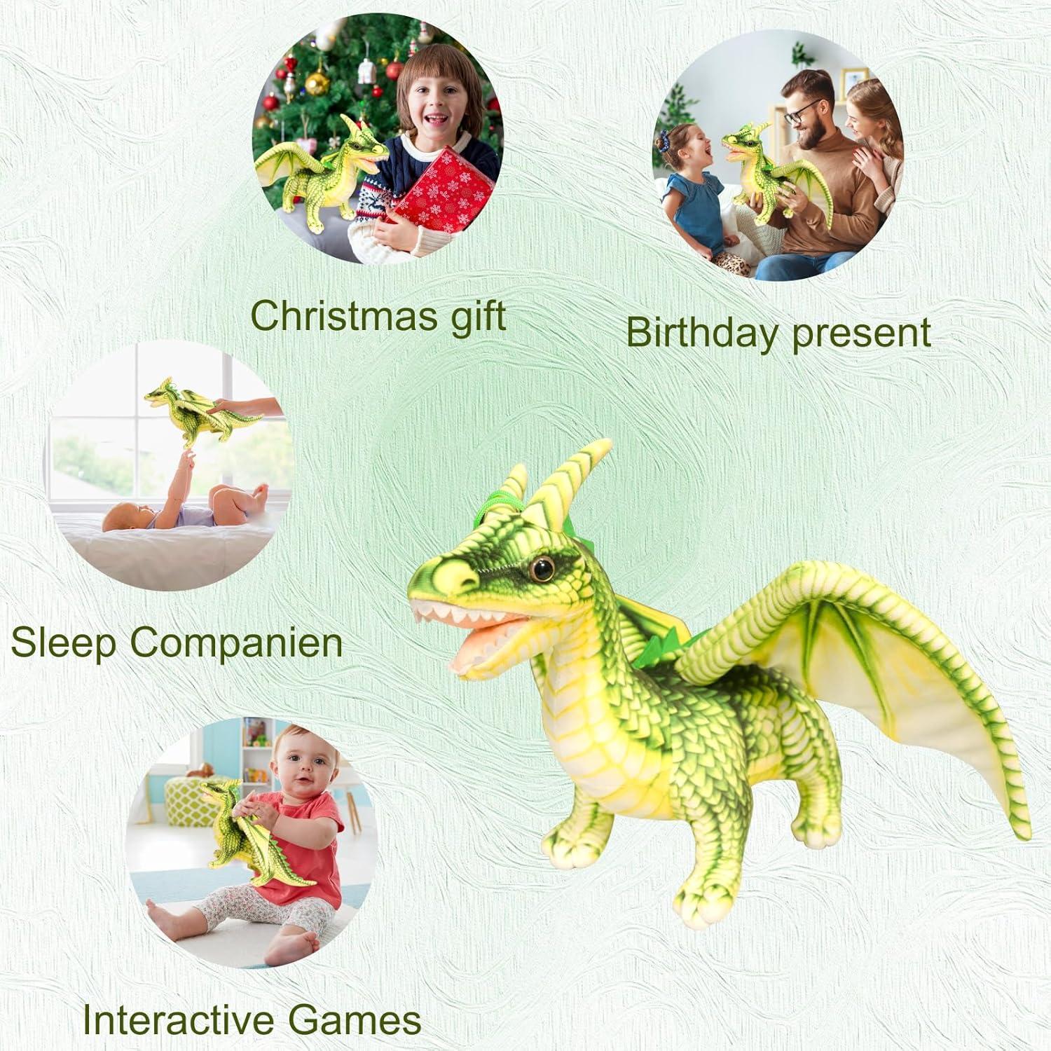 Juguete de Peluche Dragón Verde Gotikle 41.91 cm Suave