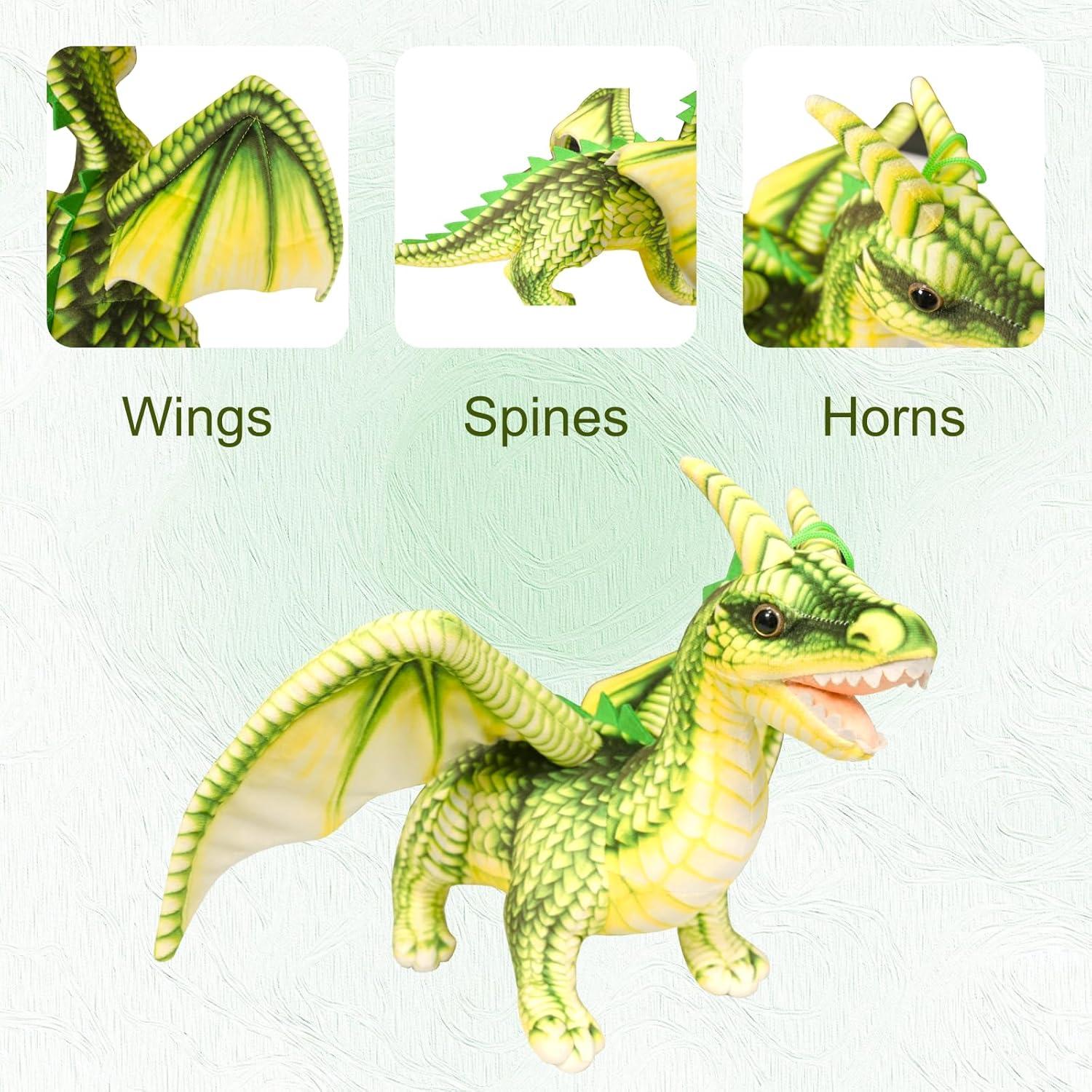 Juguete de Peluche Dragón Verde Gotikle 41.91 cm Suave