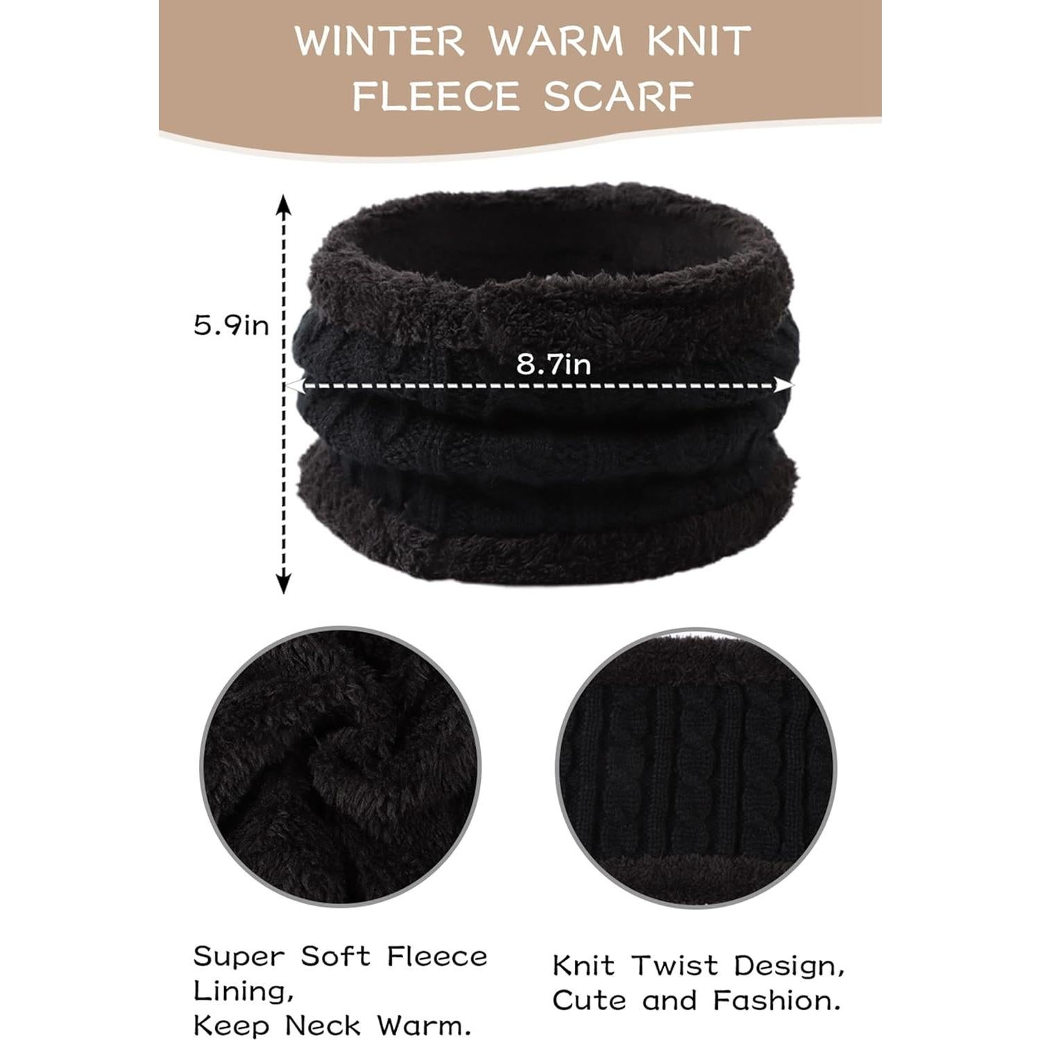 Conjunto Gorro Bufanda Guantes Bebé Peecabe Invierno 1-4T