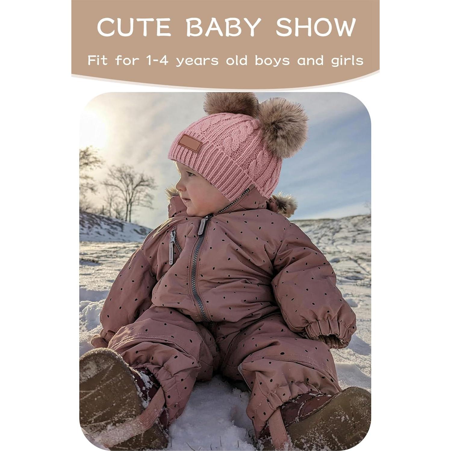 Conjunto Gorro Bufanda Guantes Bebé Peecabe Invierno 1-4T