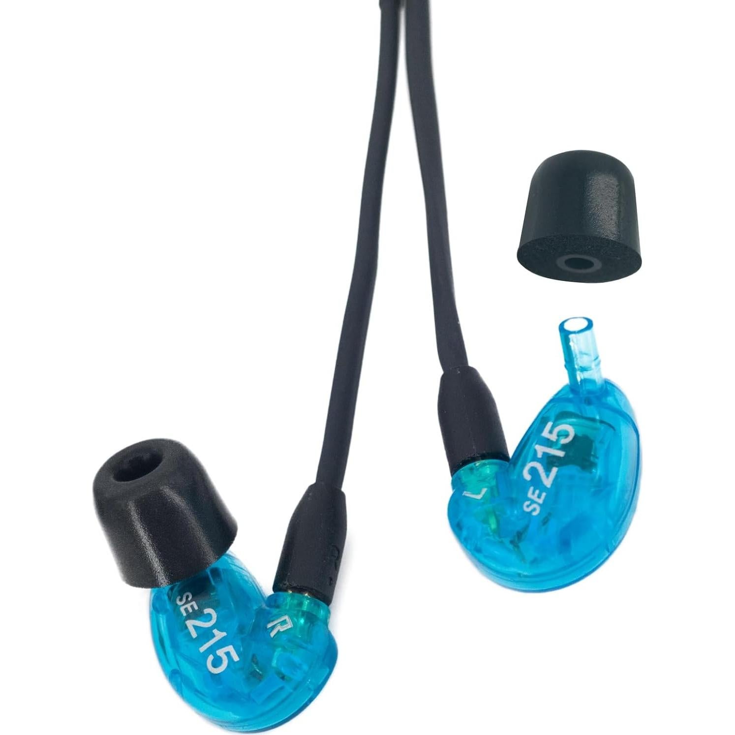 Klowcok Memory Foam Ear Tips Replacement for Shure SE215 PRO SE425 SE535 SE846 Aonic4 Aonic5 Earphones, Noise Isolation(3 Pairs, Black) (Medium)