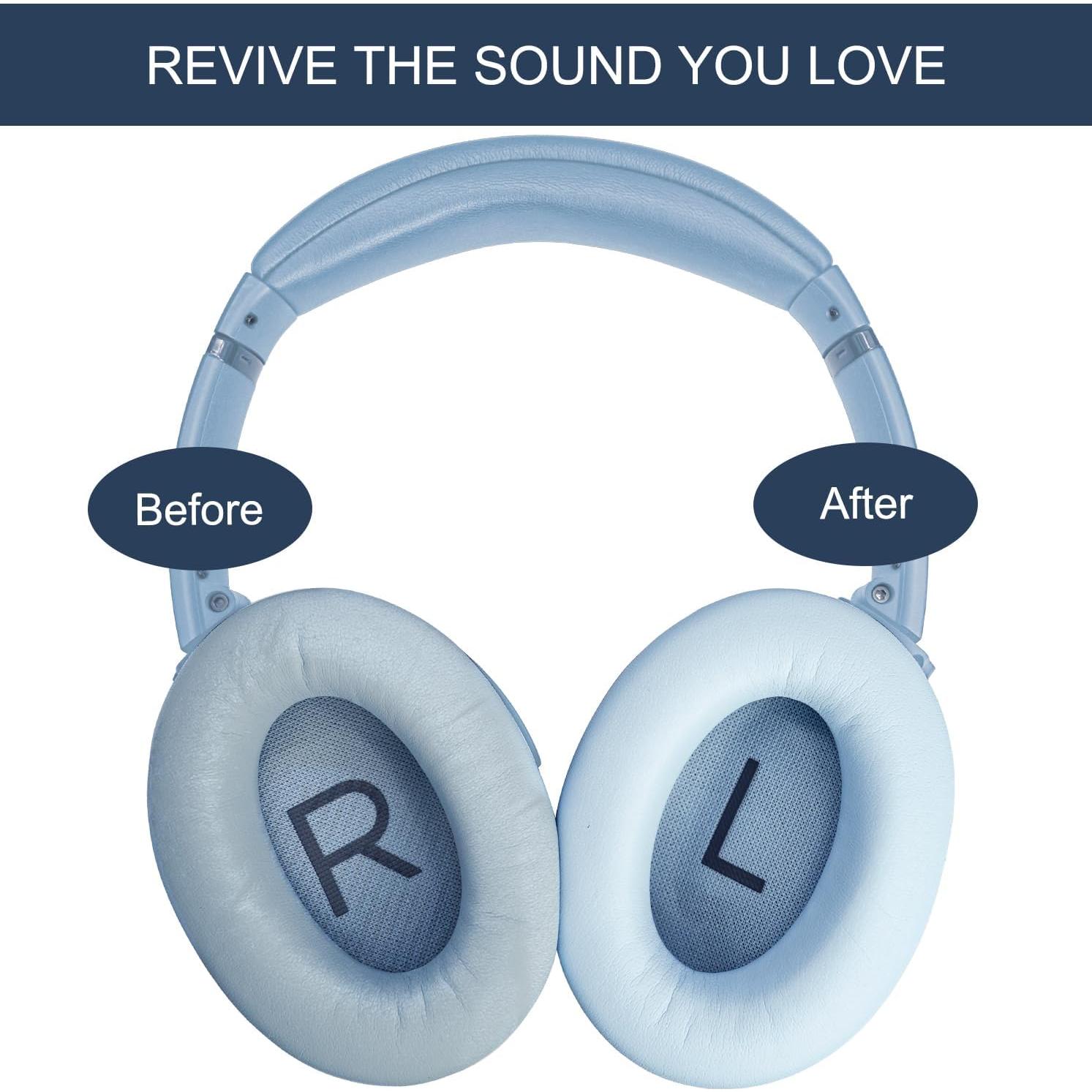 Almohadillas de Reemplazo GEVO para Bose QC45 y QC SE - Azul