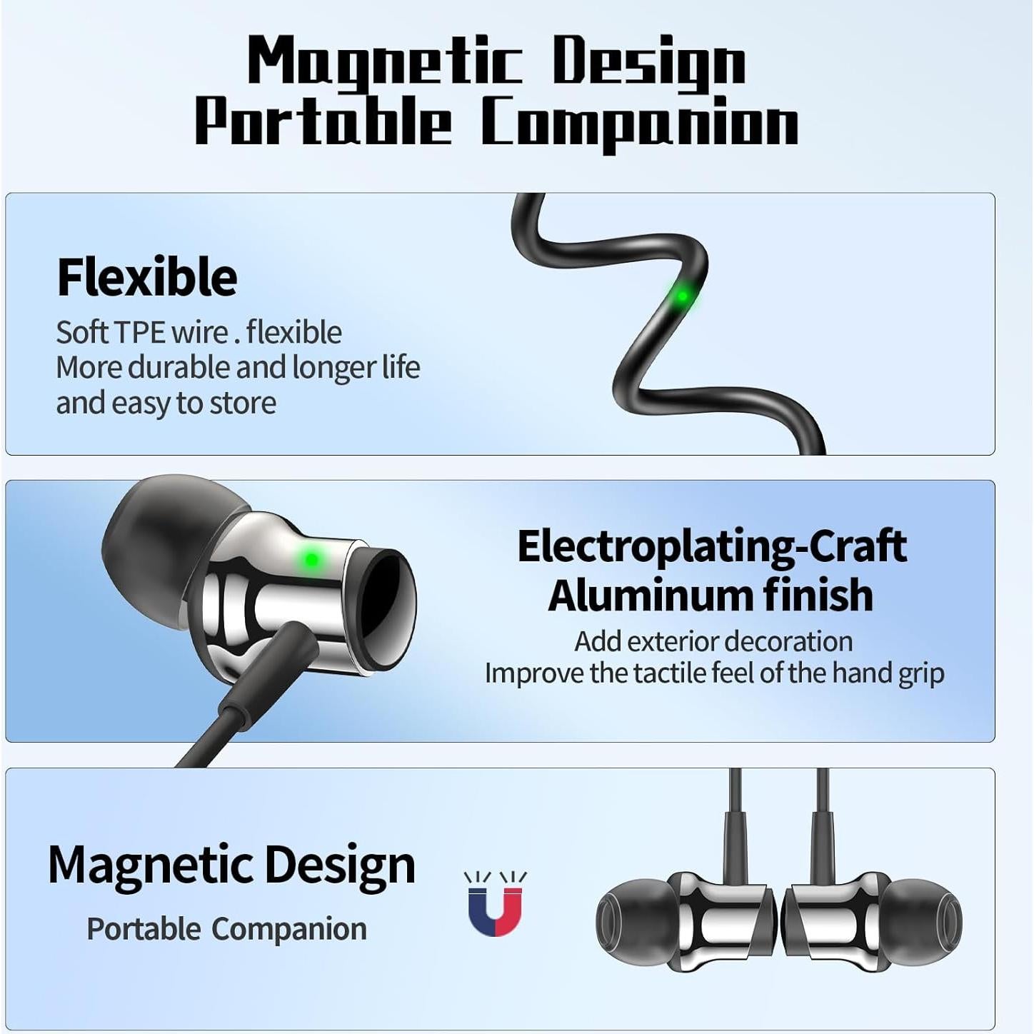 Auriculares USB C BENEWY in-Ear con Micrófono y Control de Volumen