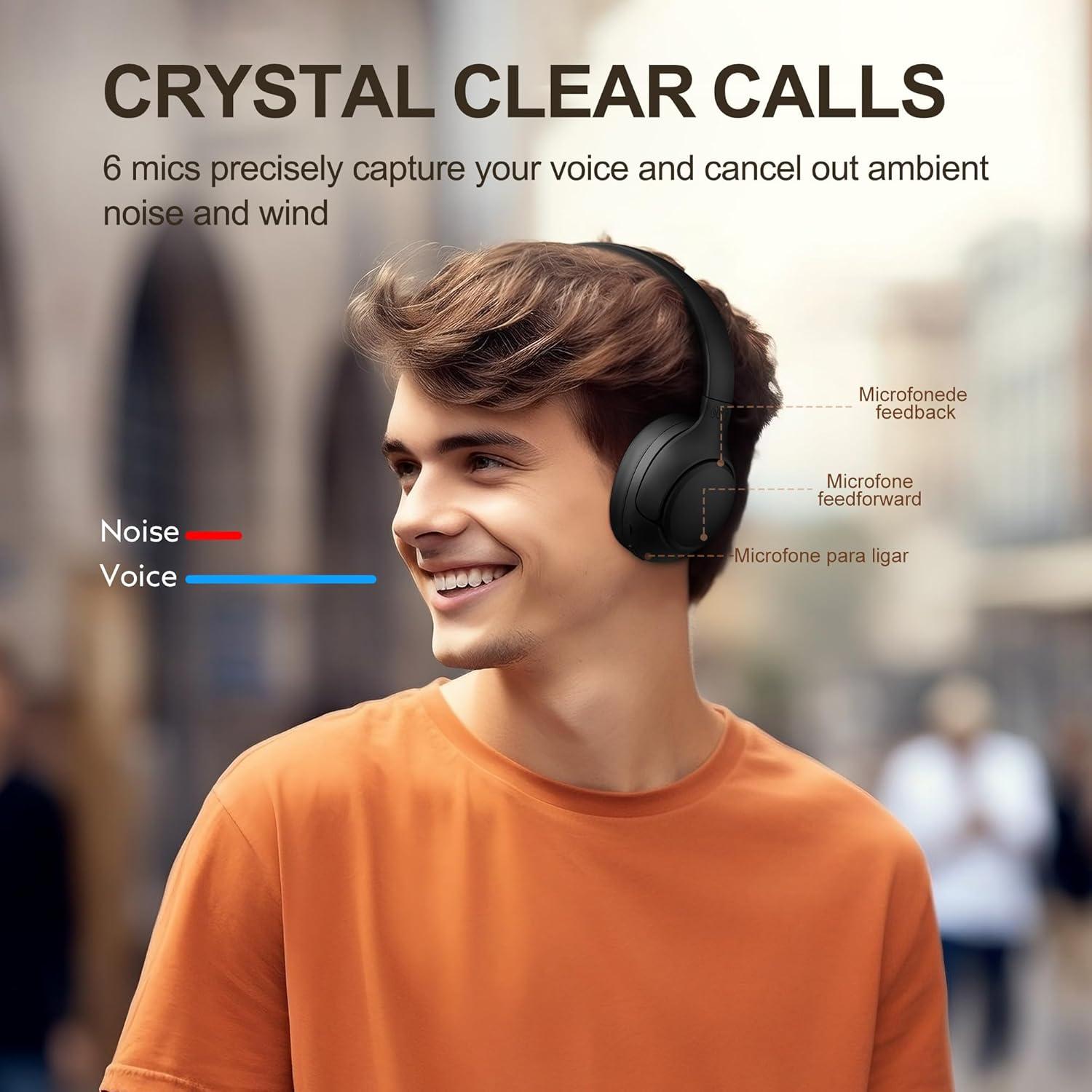 Auriculares QCY H3 ANC Bluetooth 5.4, 60H Batería, Negro