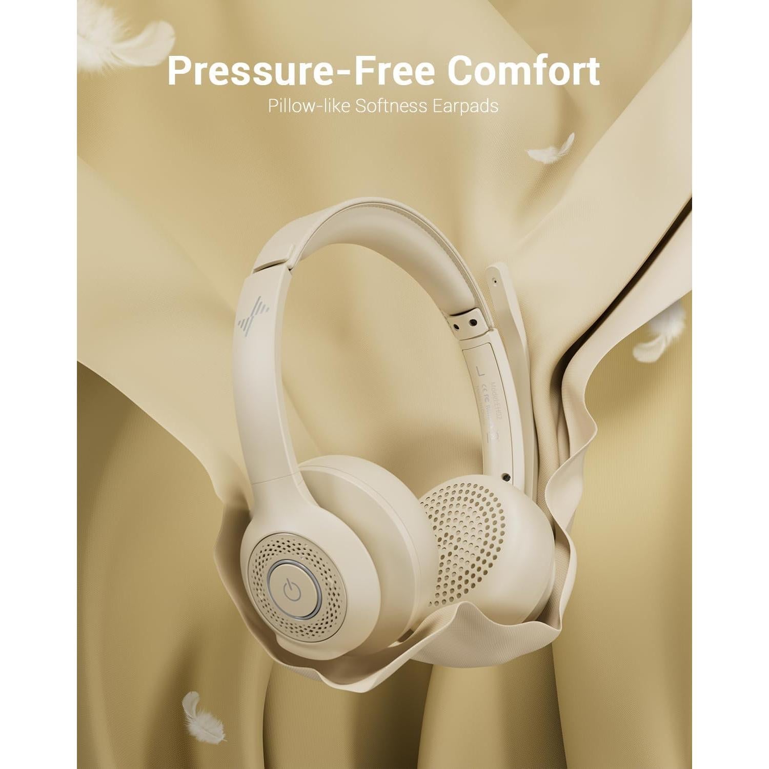 Auriculares Inalámbricos JIAMQISHI EH02 con Micrófono y Cancelación de Ruido