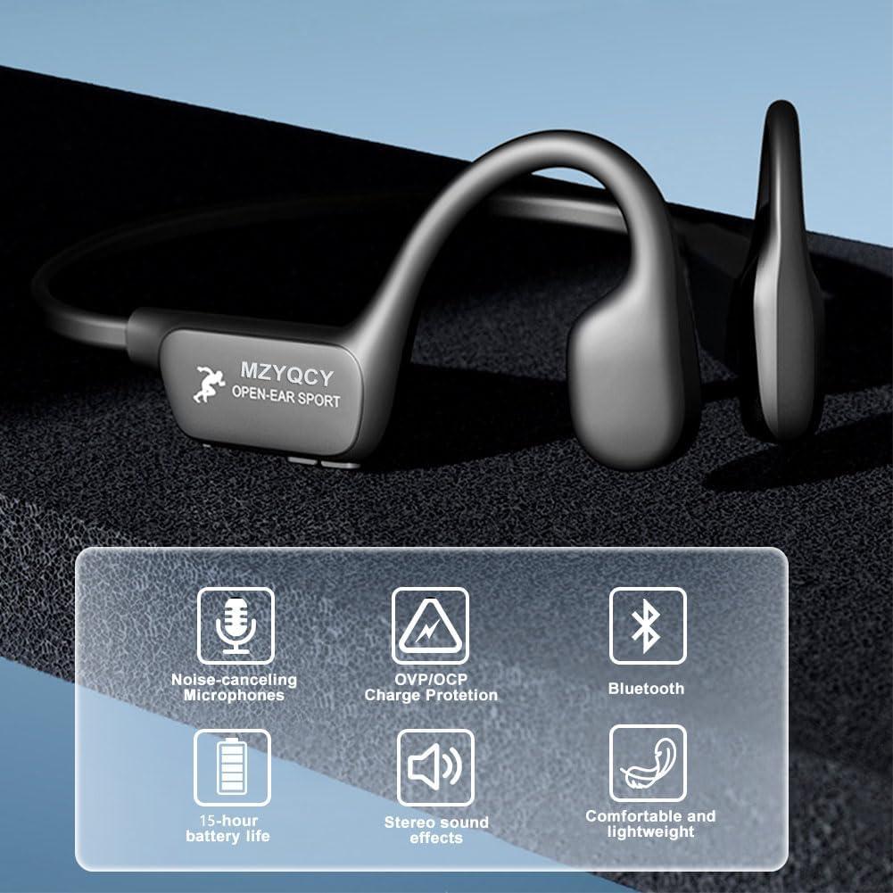 Auriculares Inalámbricos Bluetooth 5.4 MZYQCY A28 Conducción Ósea IPX6