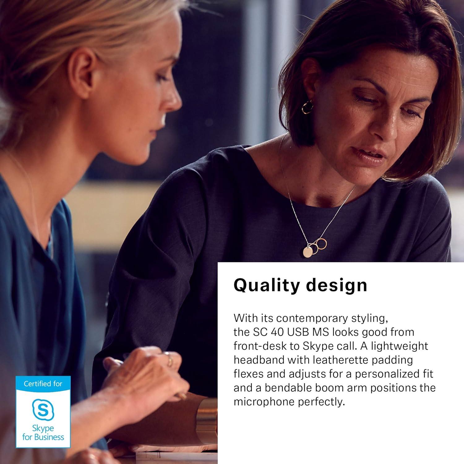 Auricular Sennheiser SC 40 USB MS con Micrófono y Cancelación de Ruido