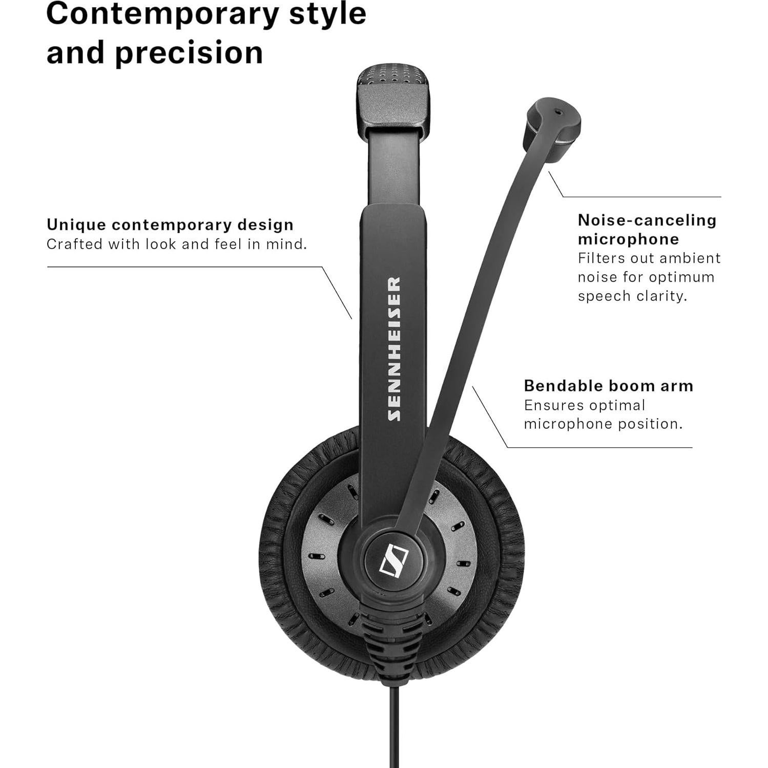 Auricular Sennheiser SC 40 USB MS con Micrófono y Cancelación de Ruido