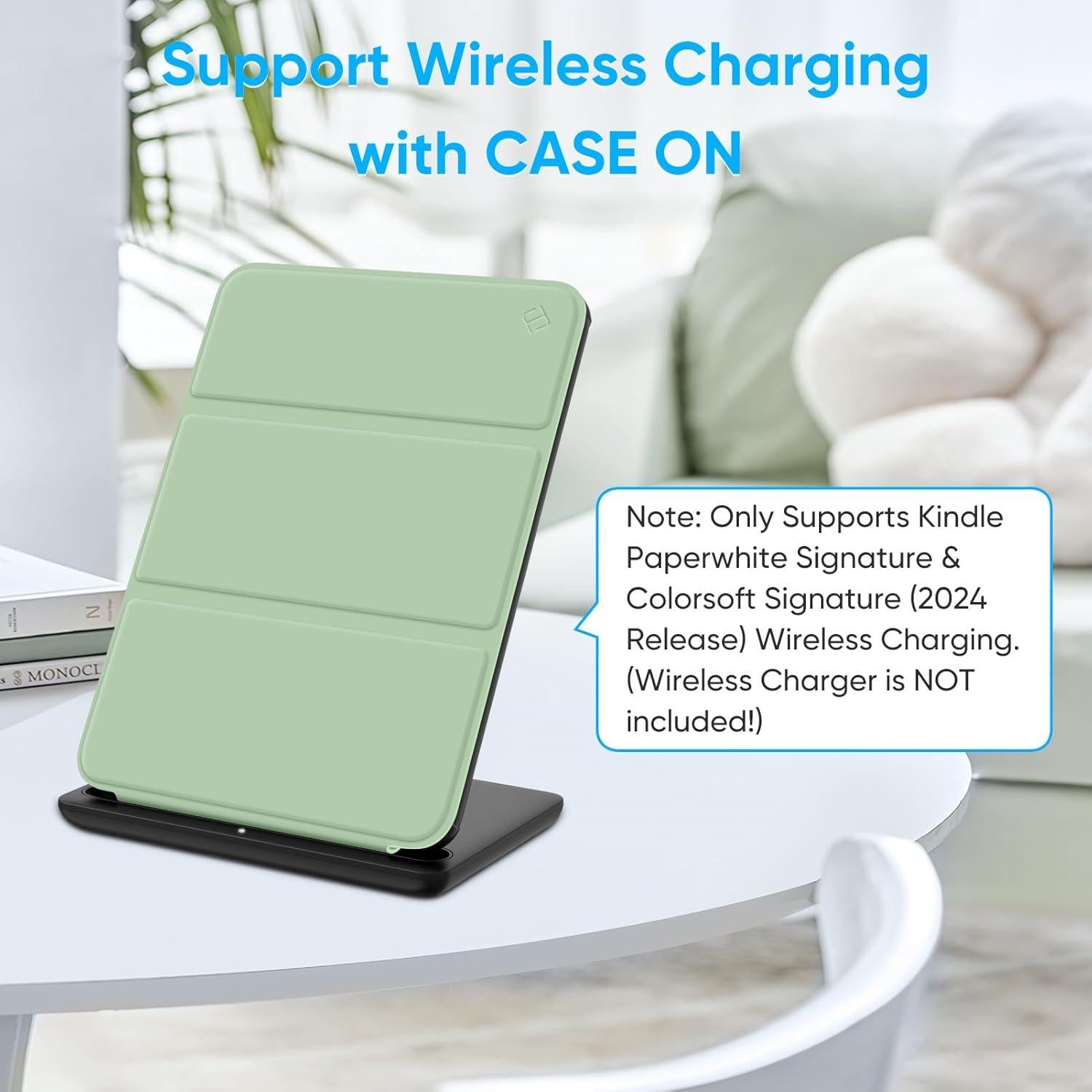 Funda Trifold Fintie para Kindle Paperwhite 2024 - Verde Agave