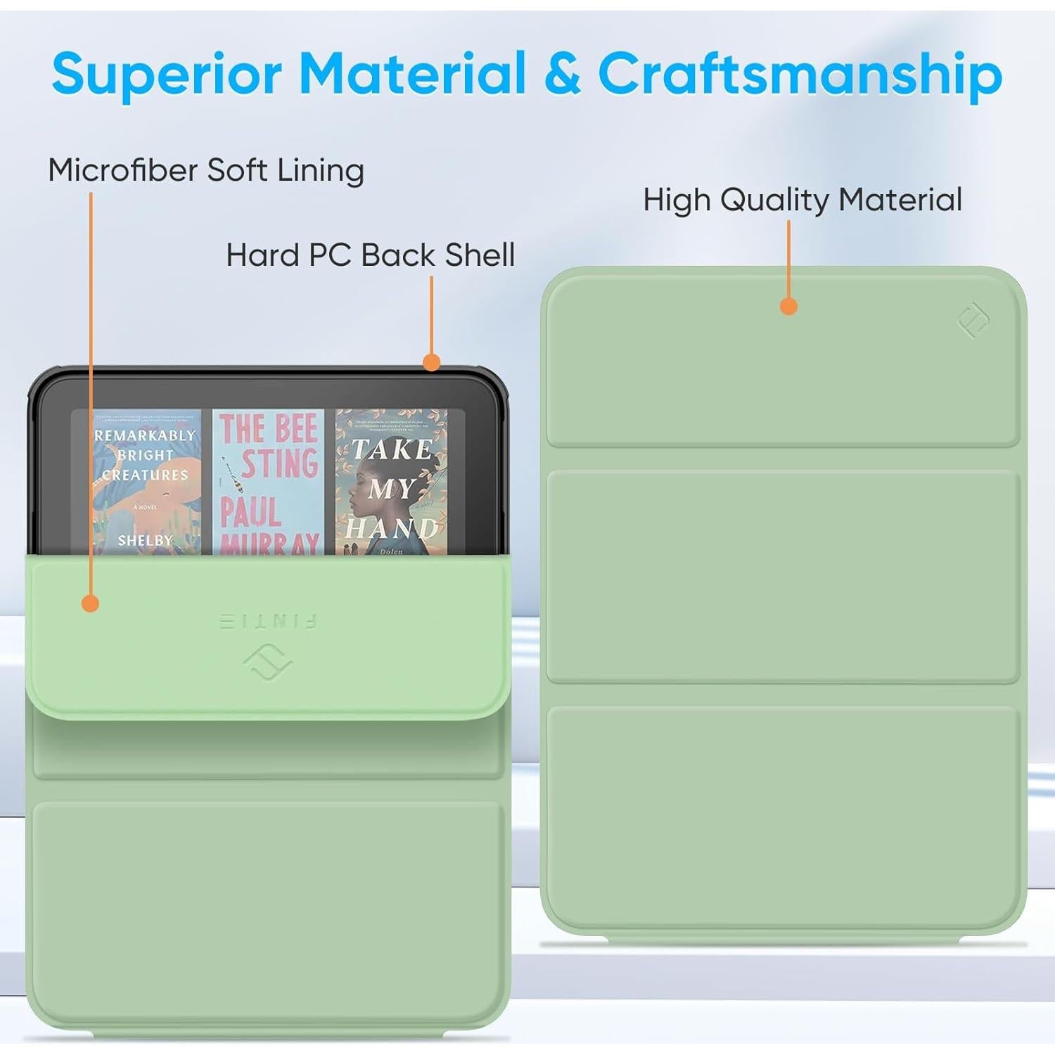 Funda Trifold Fintie para Kindle Paperwhite 2024 - Verde Agave