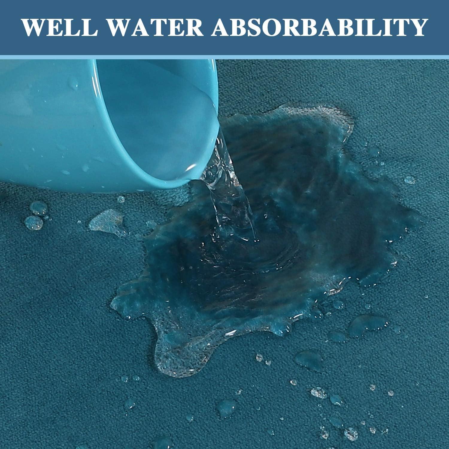 H.VERSAILTEX Juego de Alfombrillas de Baño Antideslizantes 2 Piezas