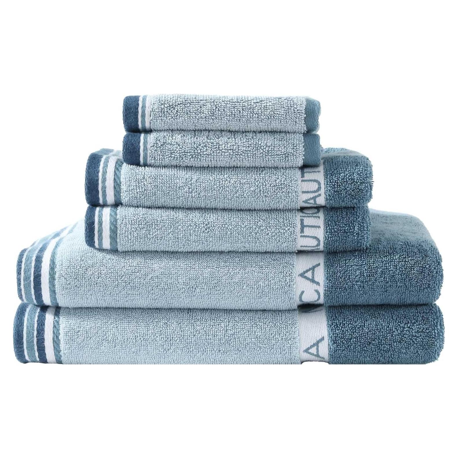 Juego de Toallas de Baño Nautica Belle Castle 6 Piezas Algodón