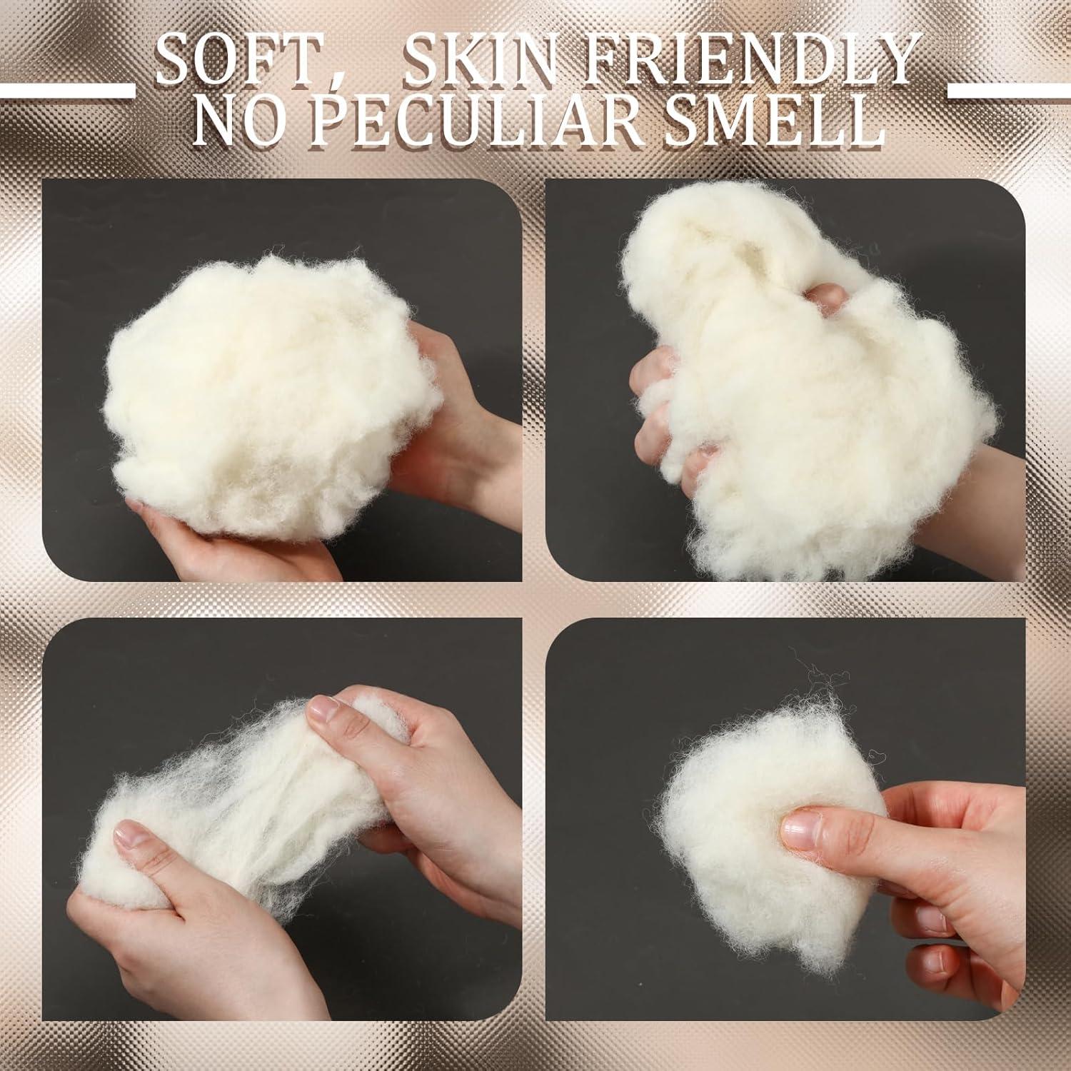 Relleno de Lana Natural Newwiee 1 kg para Manualidades