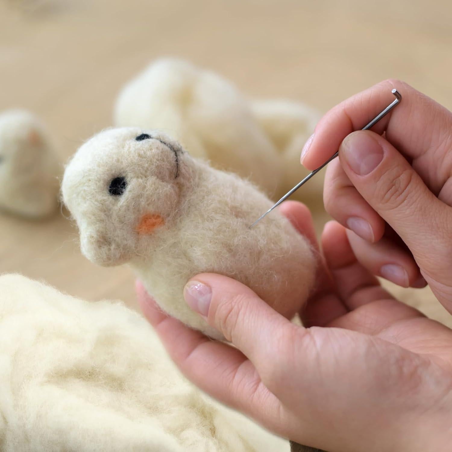 Relleno de Lana Natural Newwiee 1 kg para Manualidades