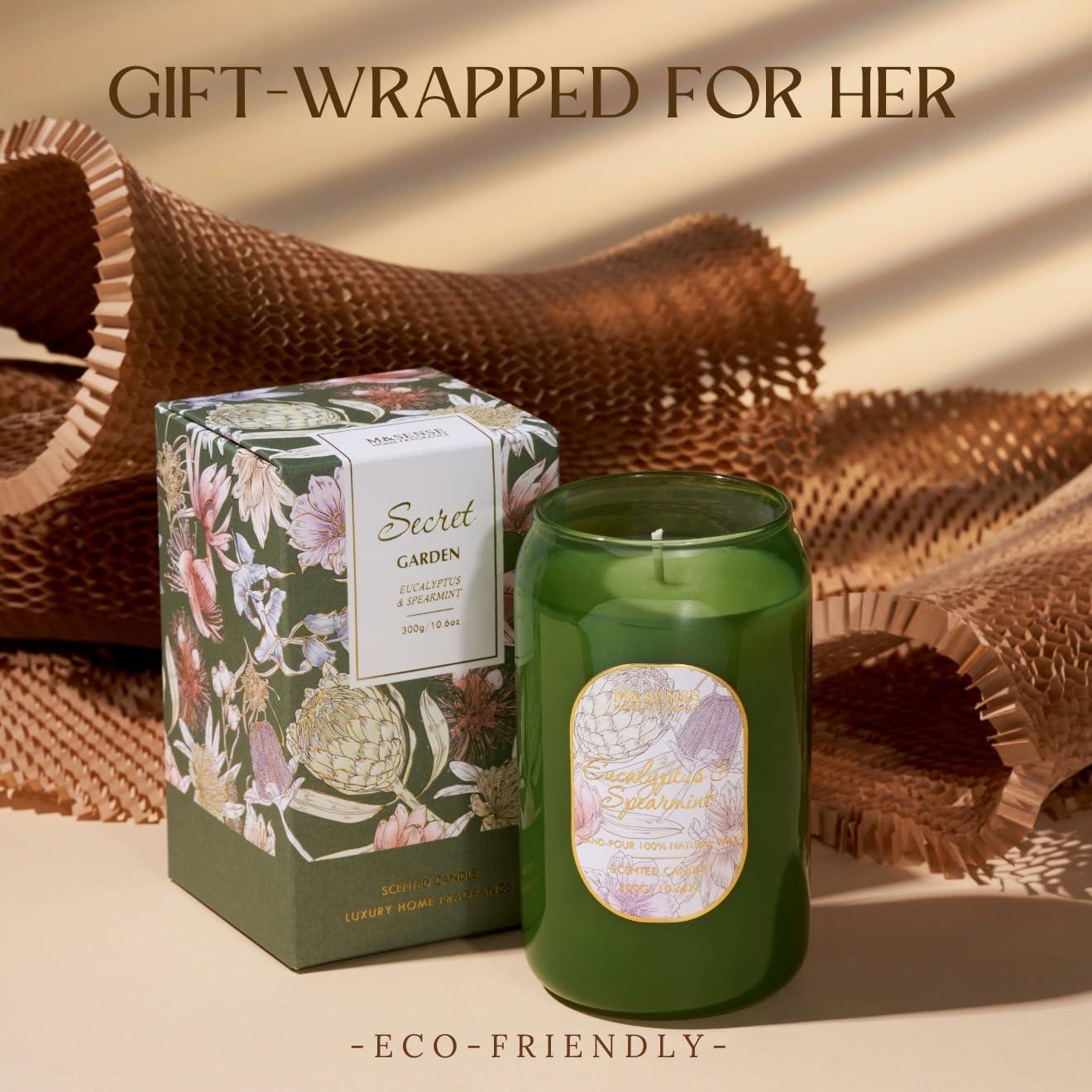 Vela Aromática M&SENSE Eucalipto y Menta 300g - 60 Horas