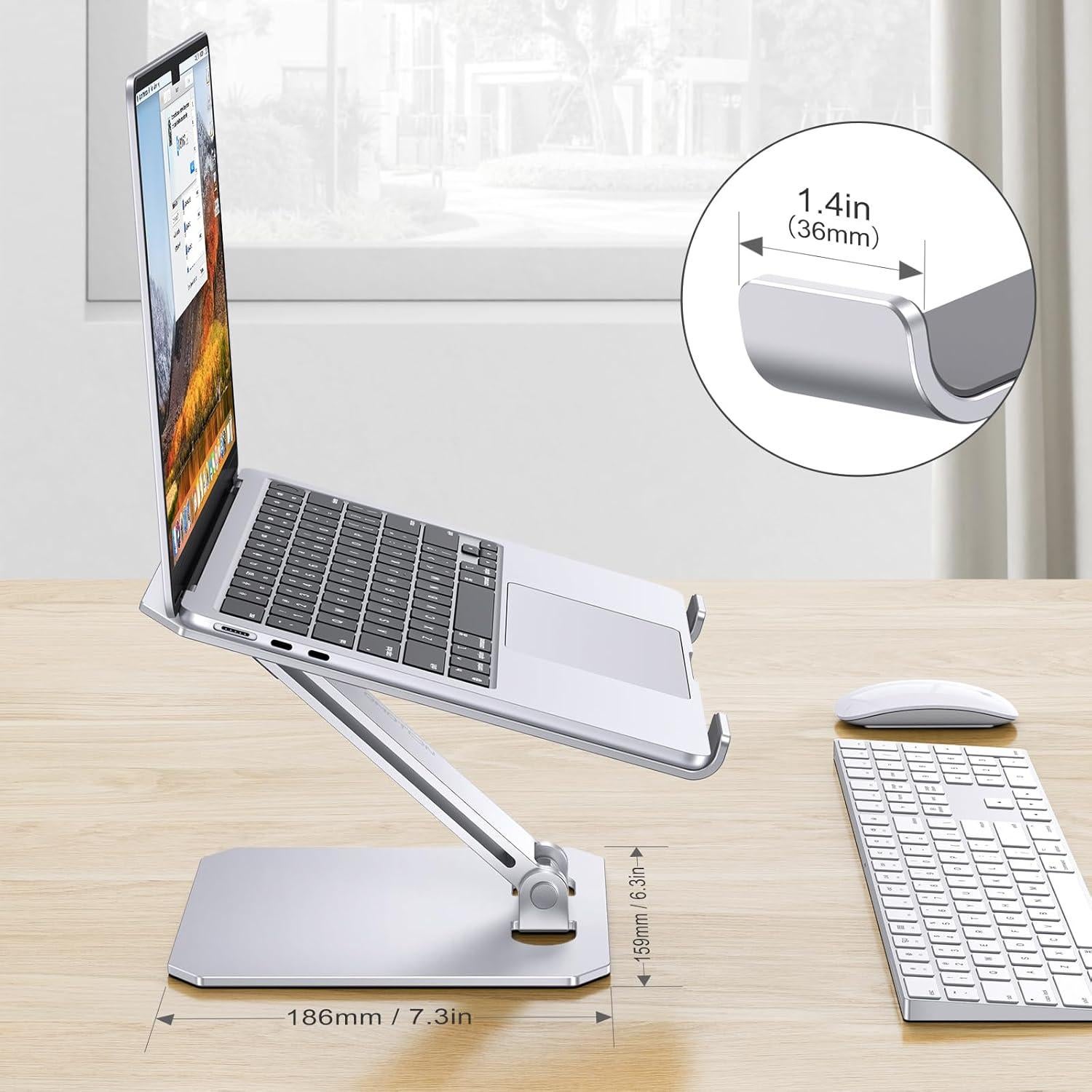 Soporte para Laptop OMOTON Ajustable Ergonómico Aluminio 39.62 cm