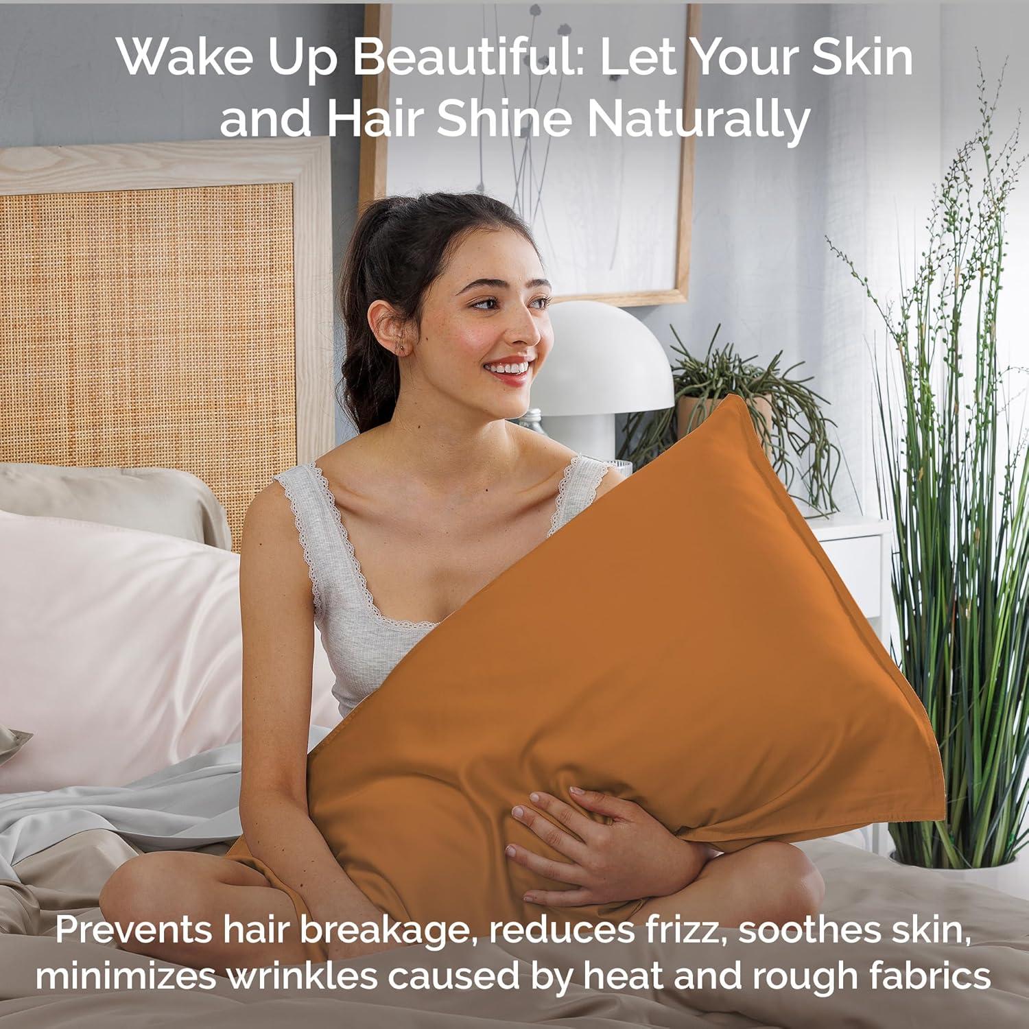 Juego de Fundas de Almohada Queen Bamtek 100% Bambú Refrigerantes