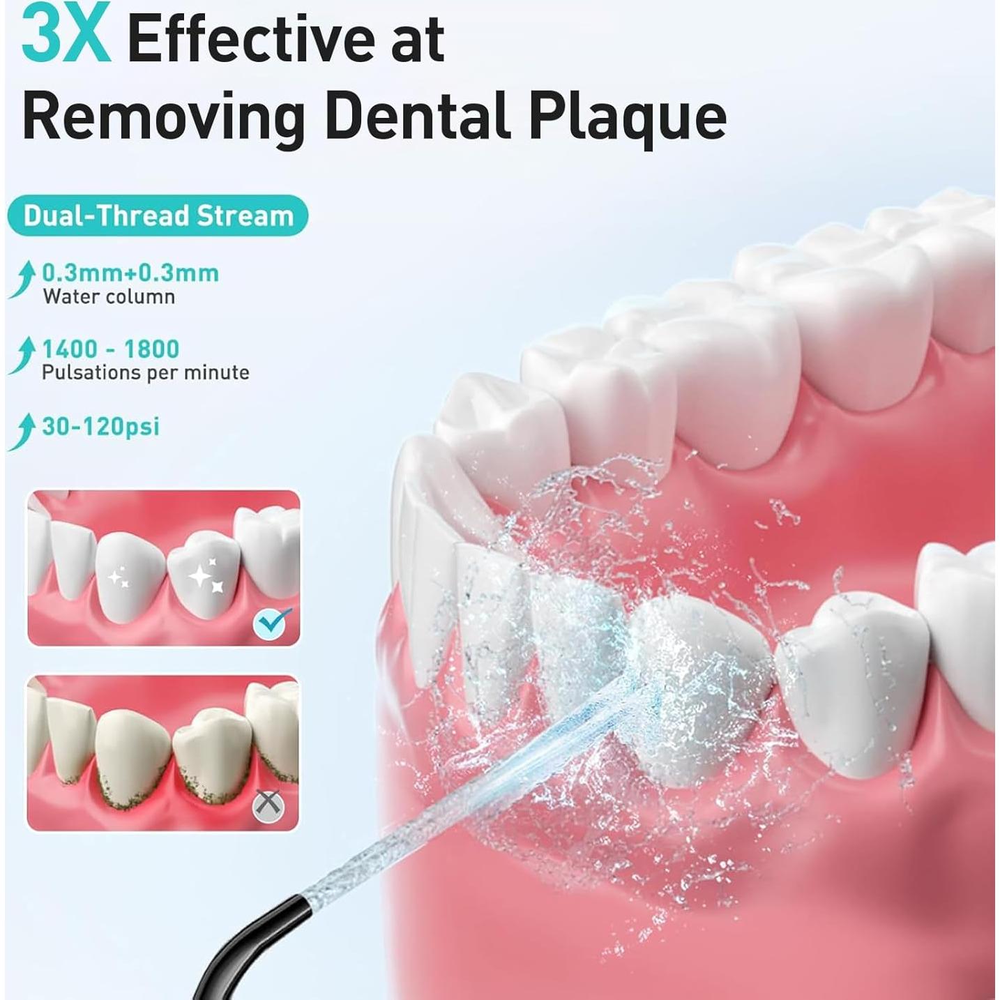 Irrigador Dental Portátil COSLUS C20 300ml IPX7 para Viajes