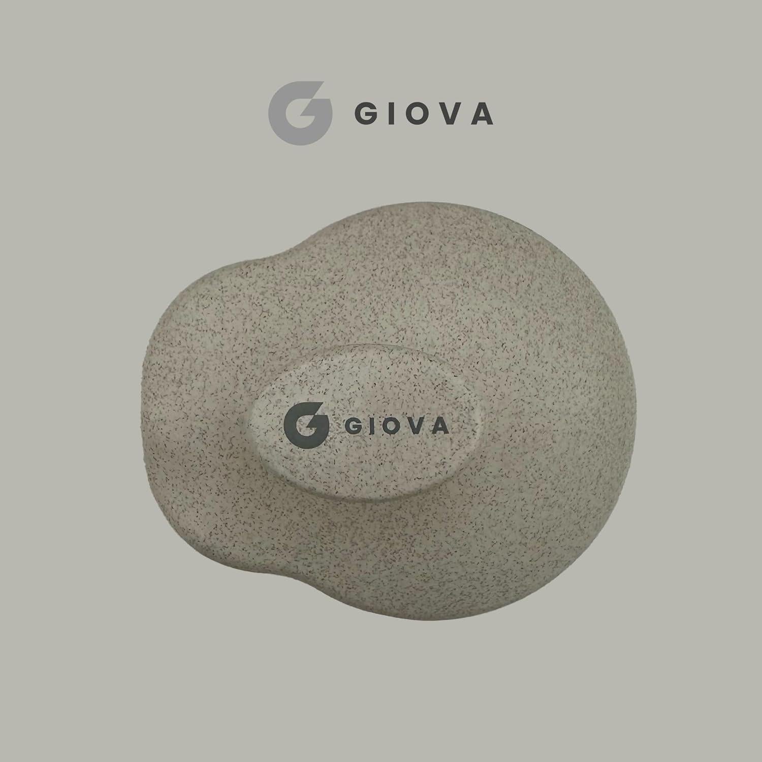 Masajeador de Cuero Cabelludo Giova Beige - Cepillo Suave Exfoliador