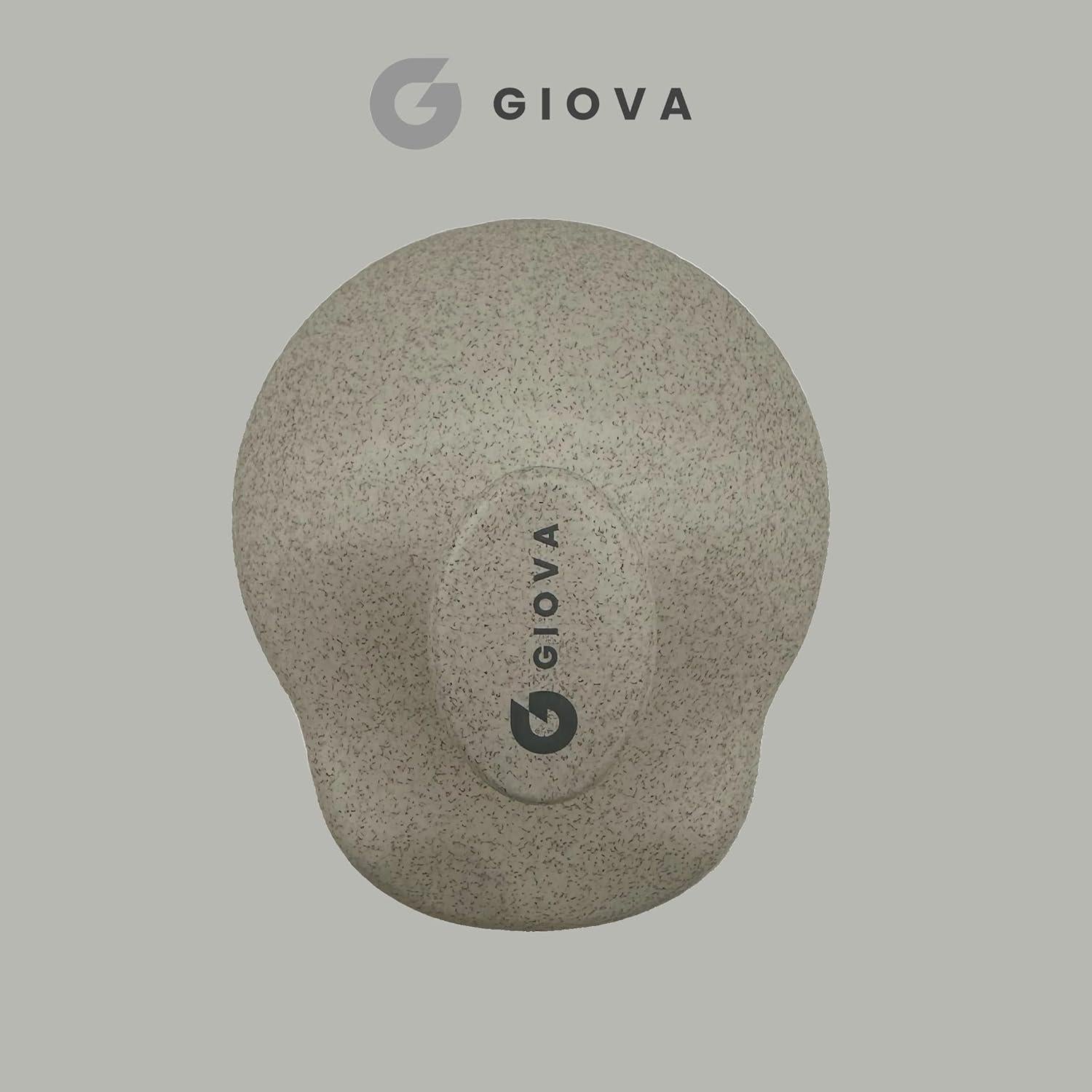 Masajeador de Cuero Cabelludo Giova Beige - Cepillo Suave Exfoliador