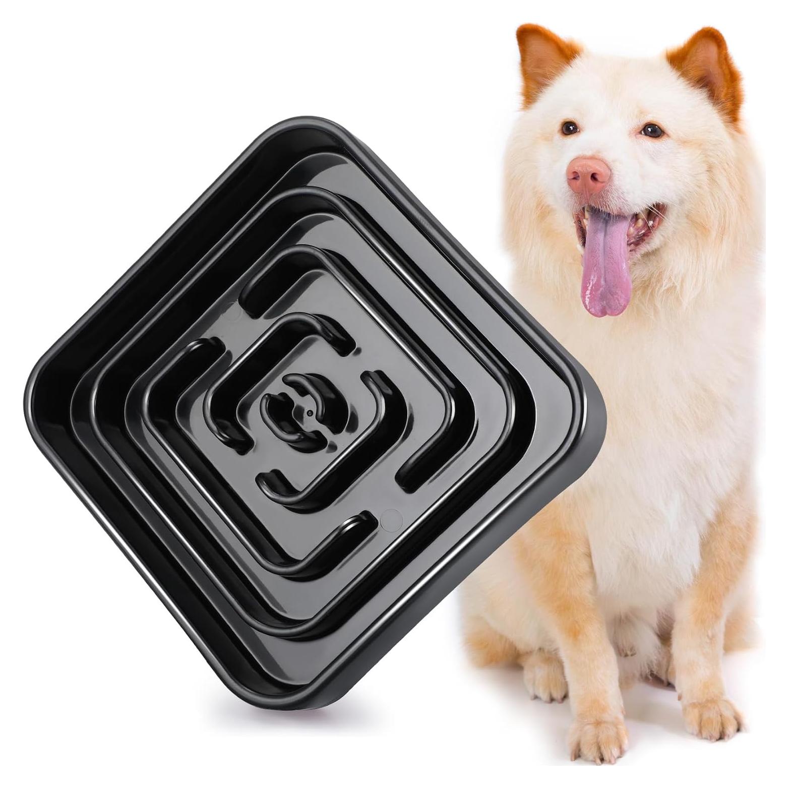 Cuenco de Alimentación Lenta para Perros LLUAII Negro 24 cm