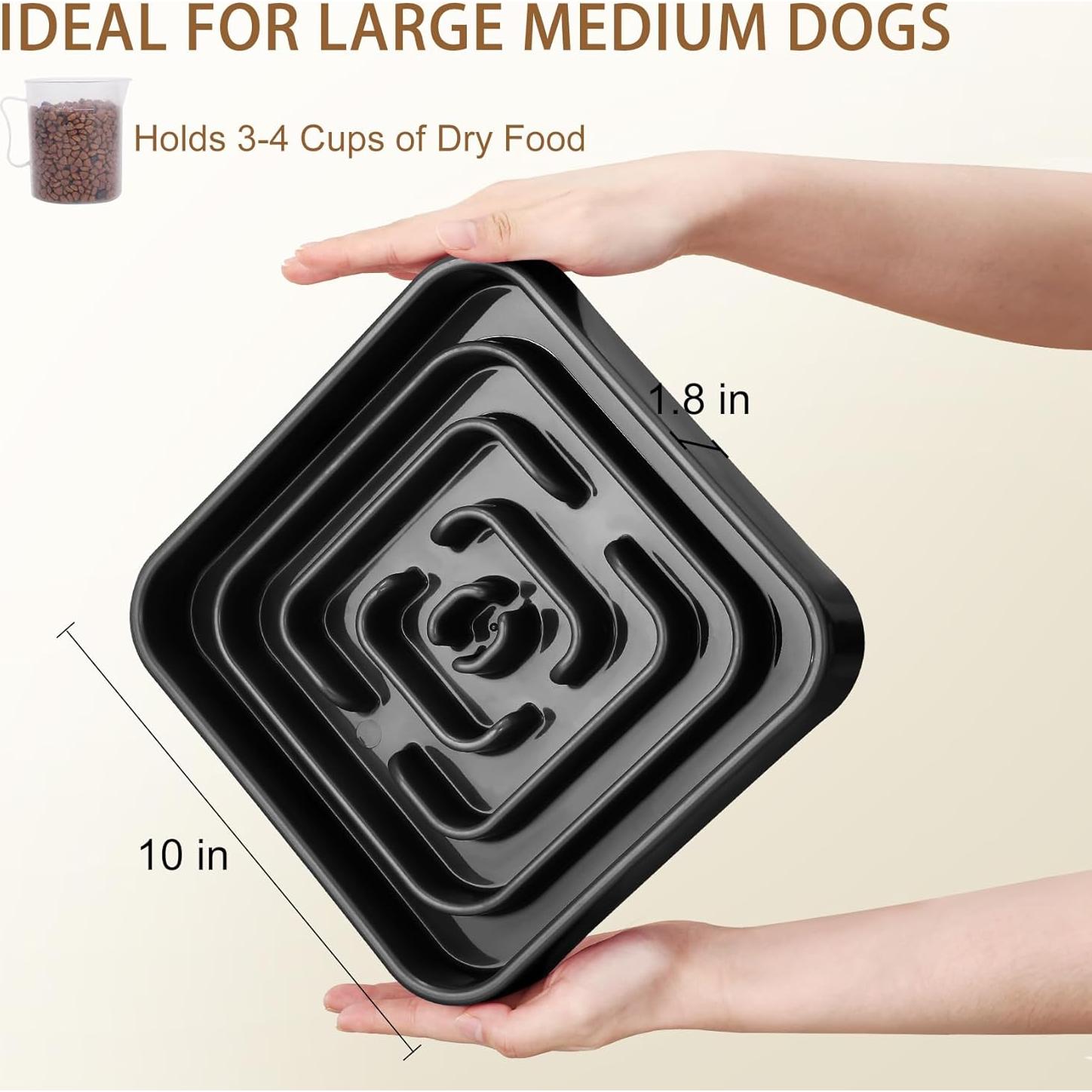 Cuenco de Alimentación Lenta para Perros LLUAII Negro 24 cm