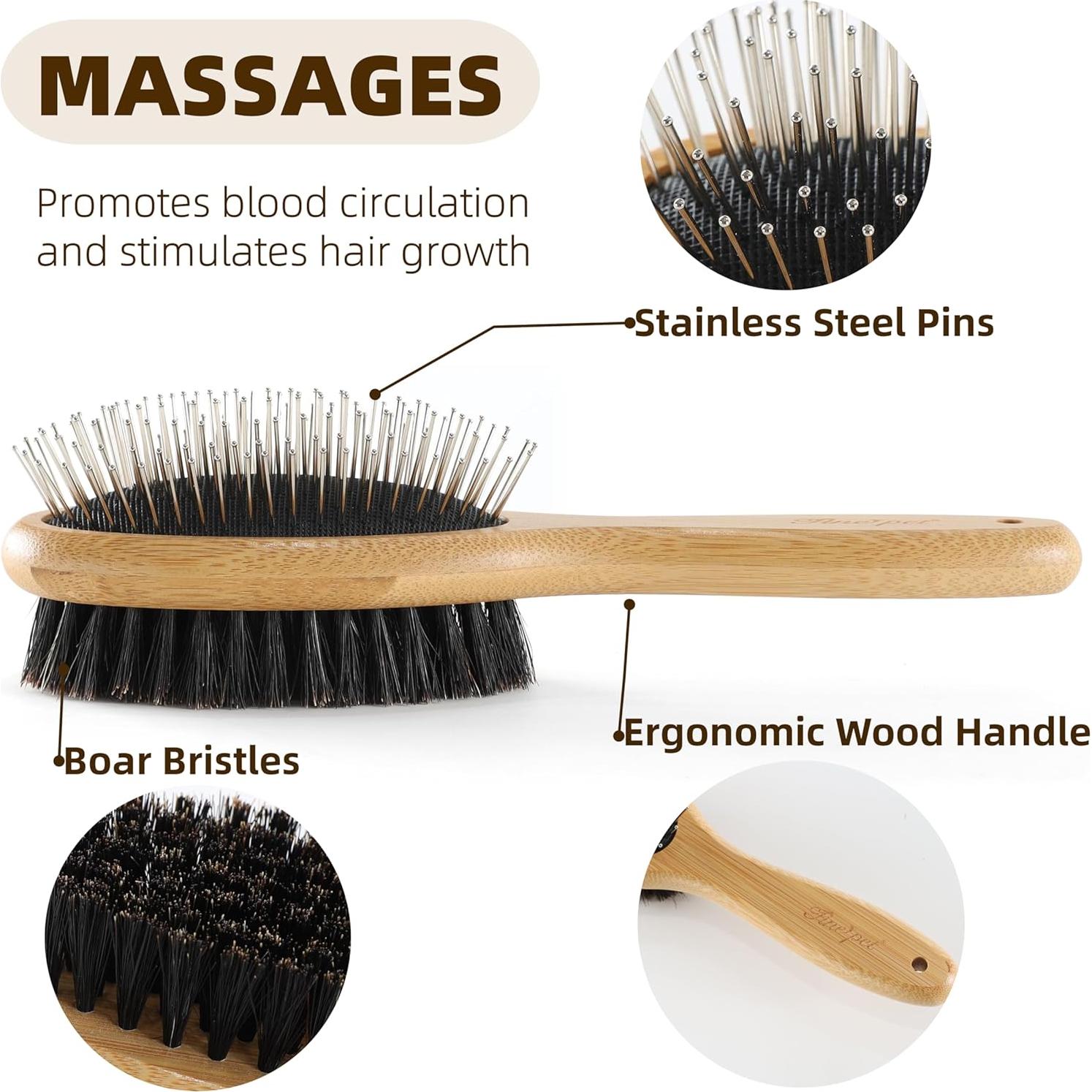 Cepillo de Aseo Doble Cara Vimfashi para Perros y Gatos