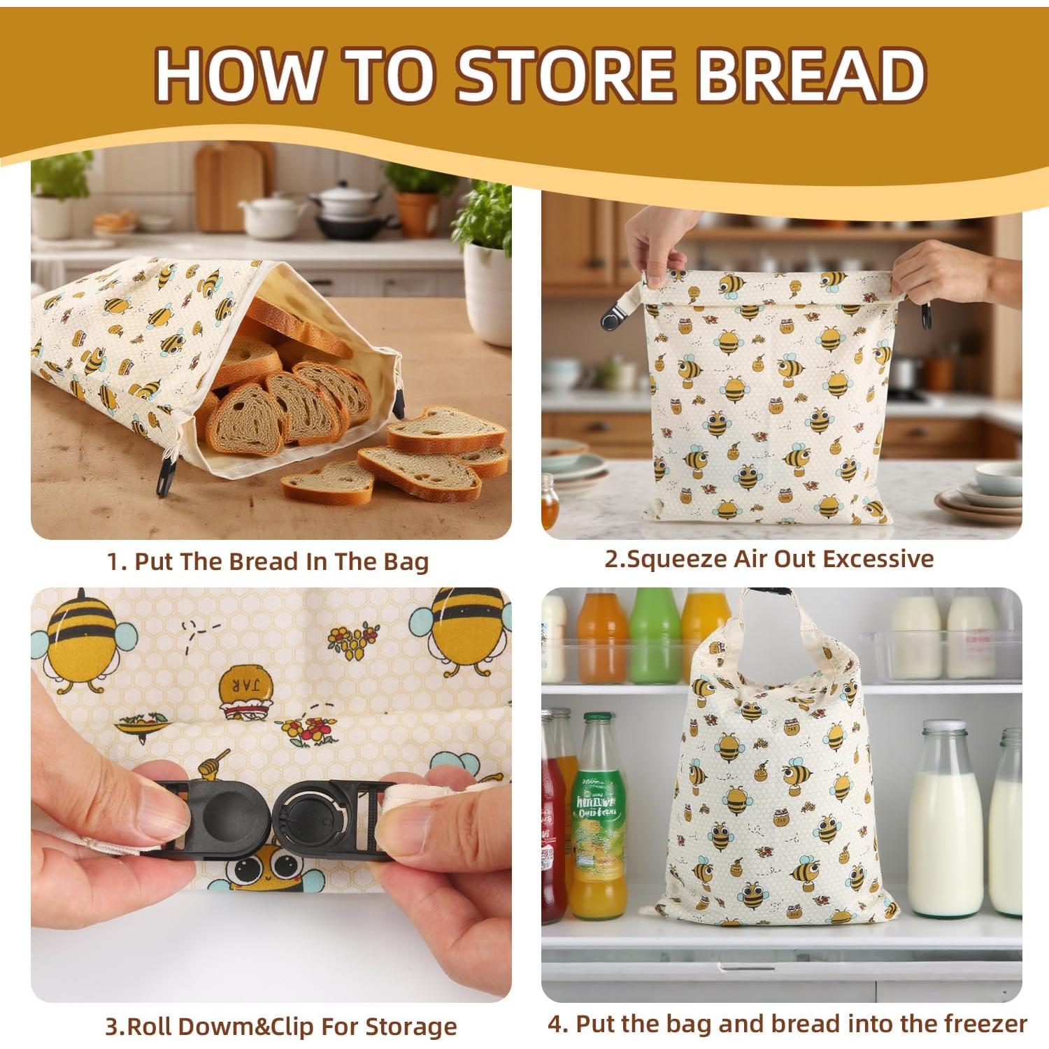 Bolsas de Pan de Cera de Abeja VAKEEN 43x33 cm Reutilizables