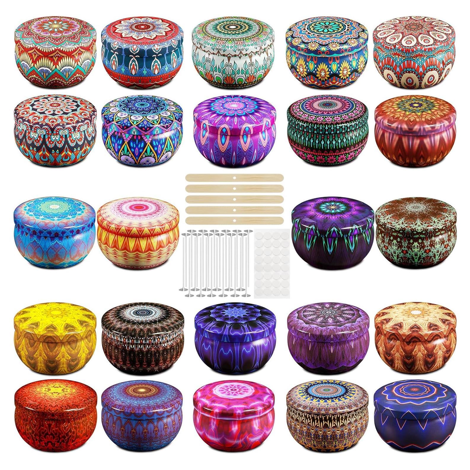 Kit de Fabricación de Velas Domivirgo 24 Latas Vacías 70.87g