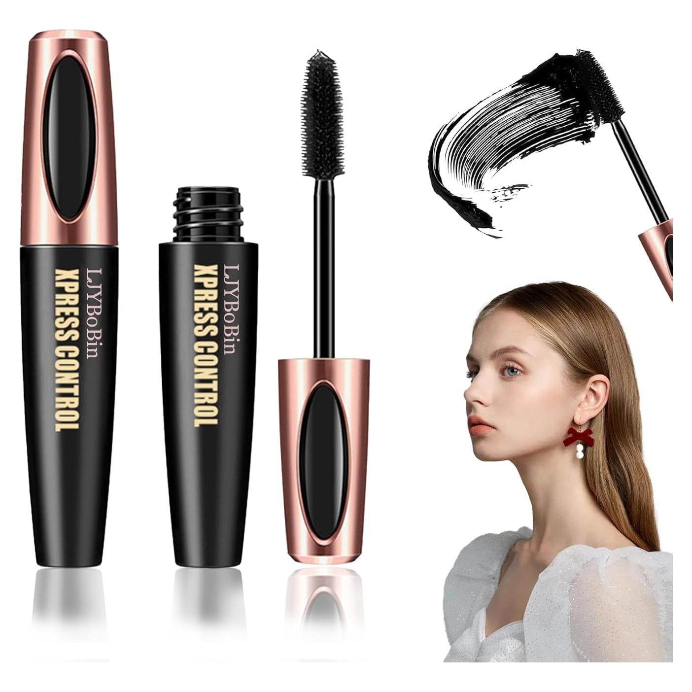 Máscara de Pestañas Negra Impermeable LJYBoBin 2 Pcs 59g