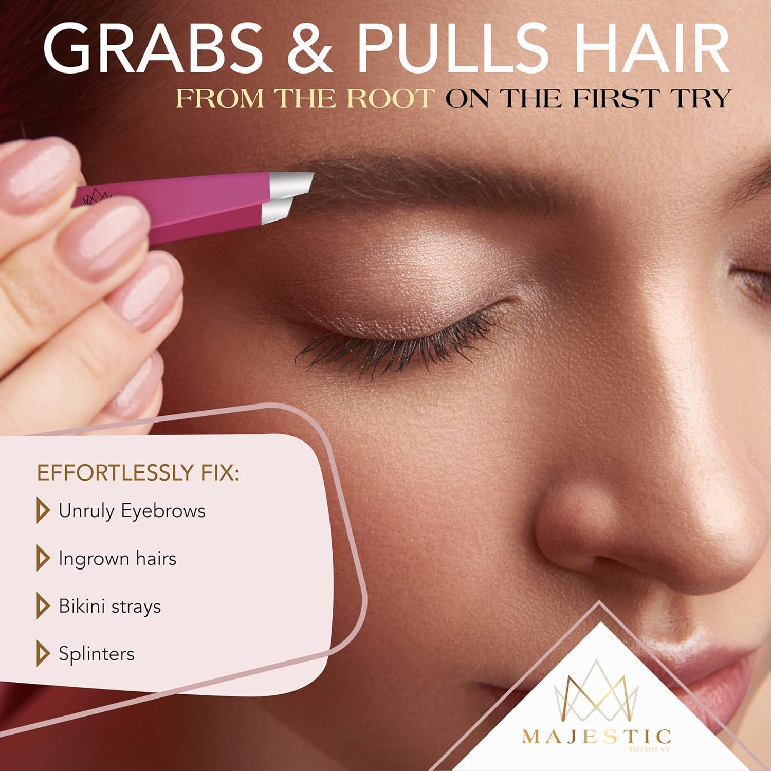 Pinzas de Precisión Majestic Bombay - Juego de 2 Piezas Rosa