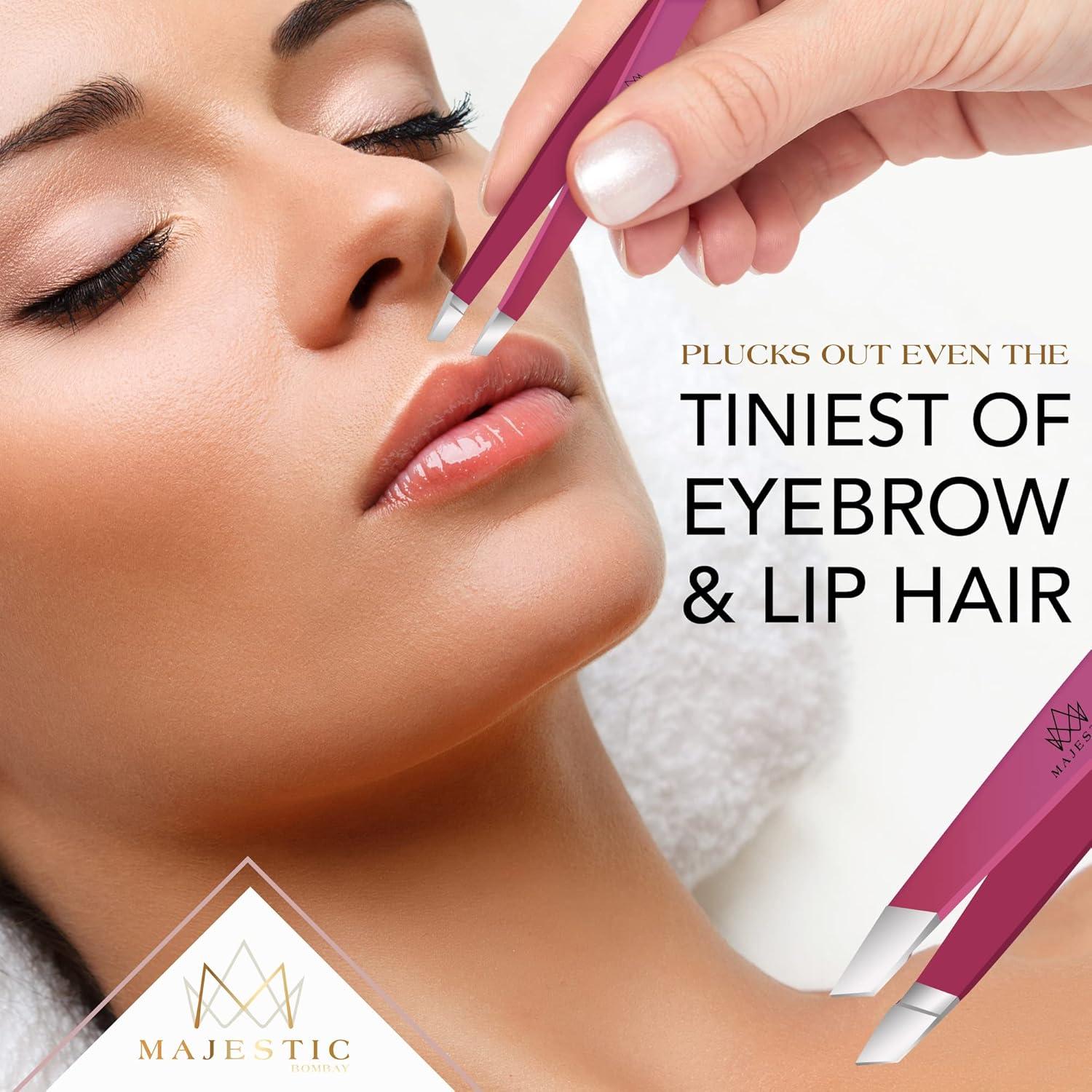 Pinzas de Precisión Majestic Bombay - Juego de 2 Piezas Rosa