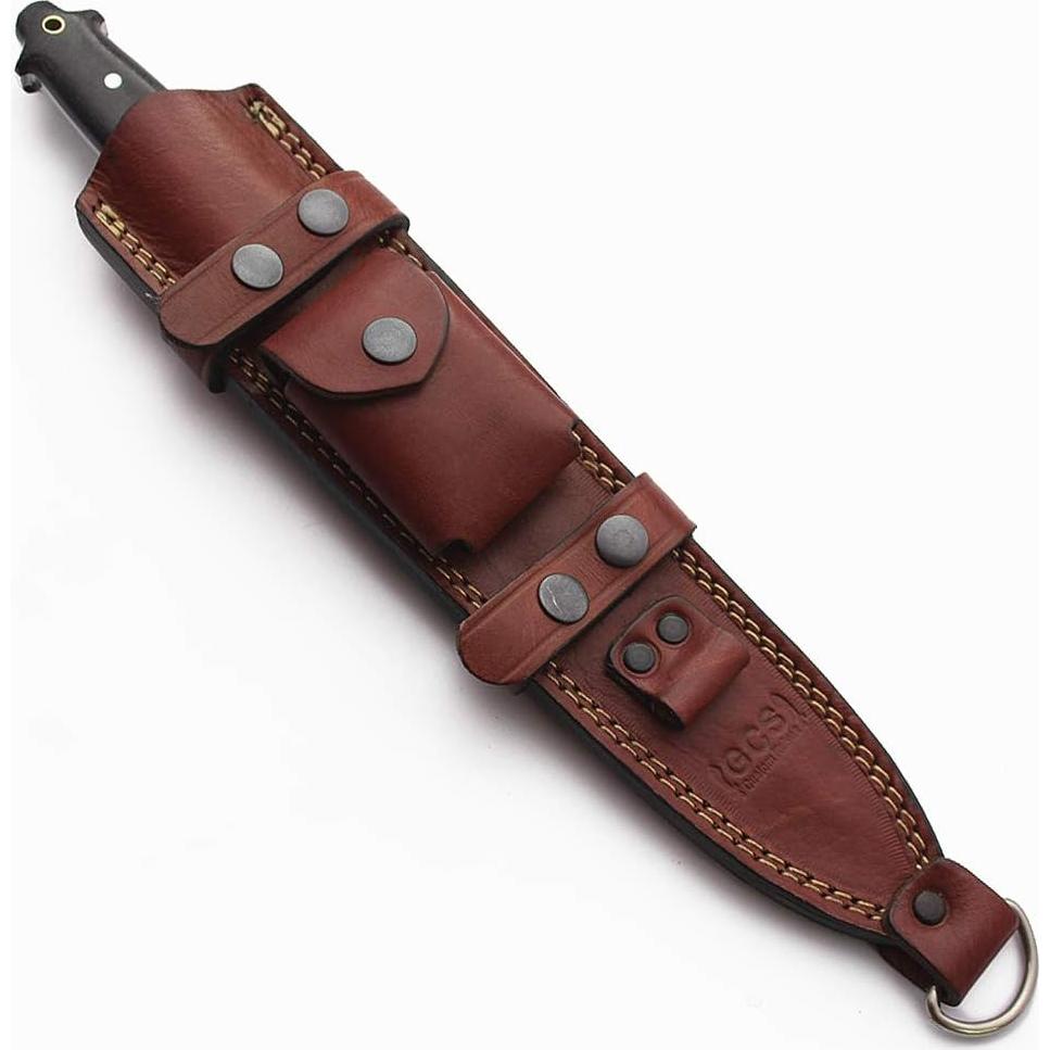 Cuchillo Táctico GCS231 de Supervivencia con Funda de Cuero