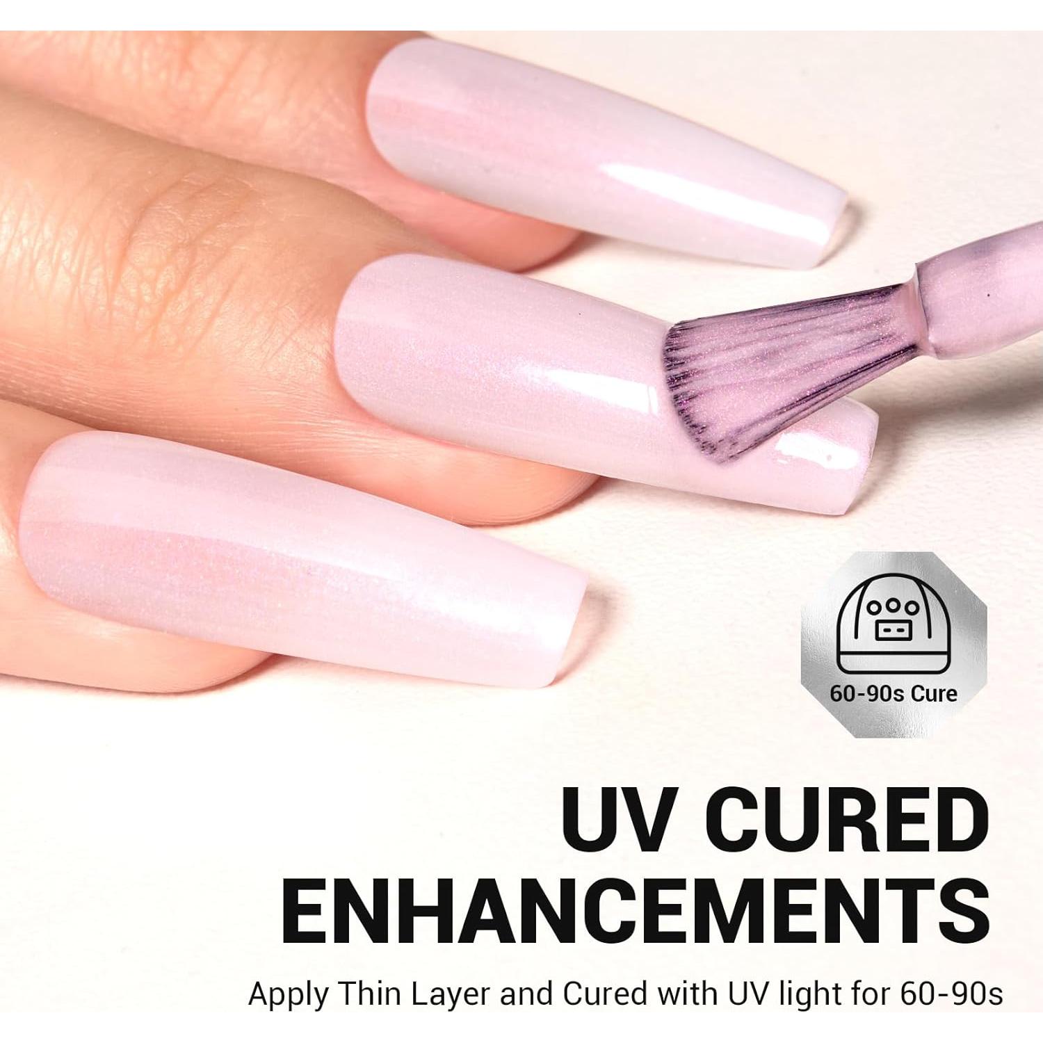 Esmalte de Uñas Gel MelodySusie Rosa Bebé 15ml Efecto Swirl