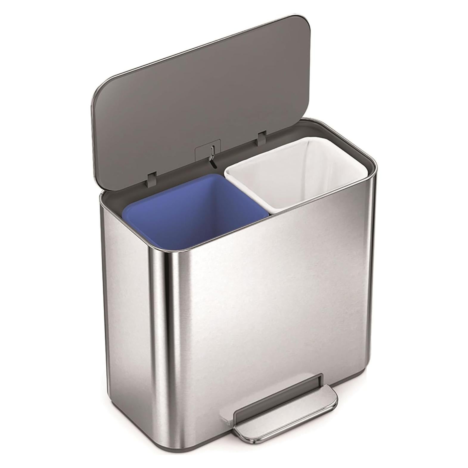 Basurero Mini Recycler Doble Compartimento simplehuman 15L