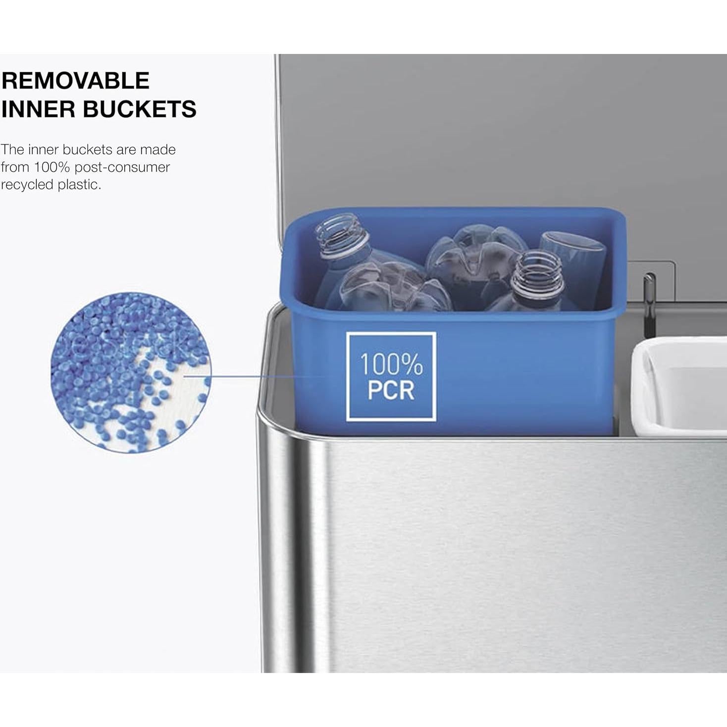 Basurero Mini Recycler Doble Compartimento simplehuman 15L