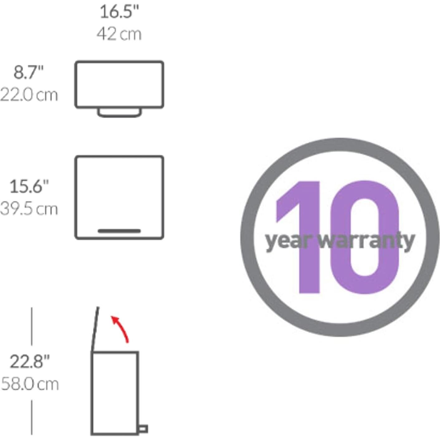 Basurero Mini Recycler Doble Compartimento simplehuman 15L