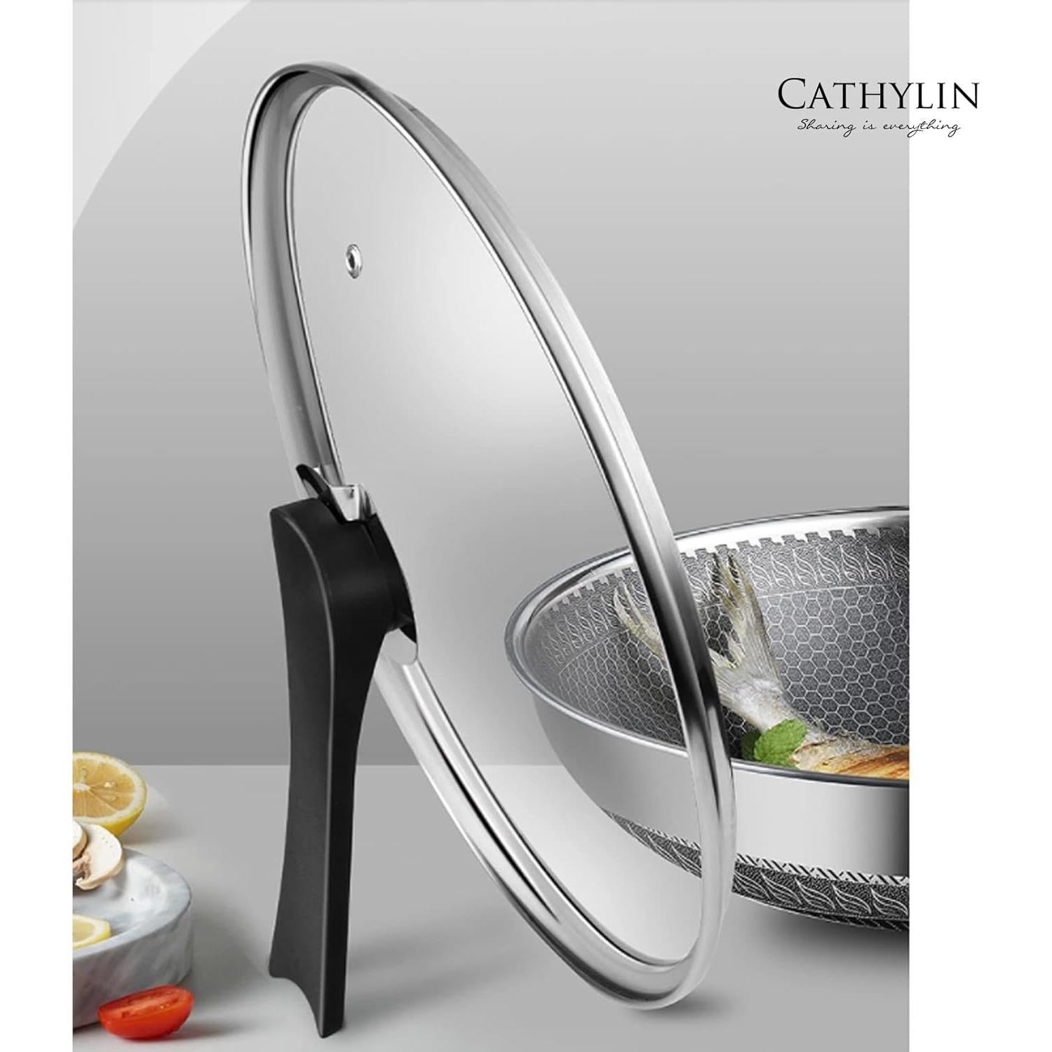 Sartén Wok 31.75 cm Cathylin Acero Inoxidable Antiadherente