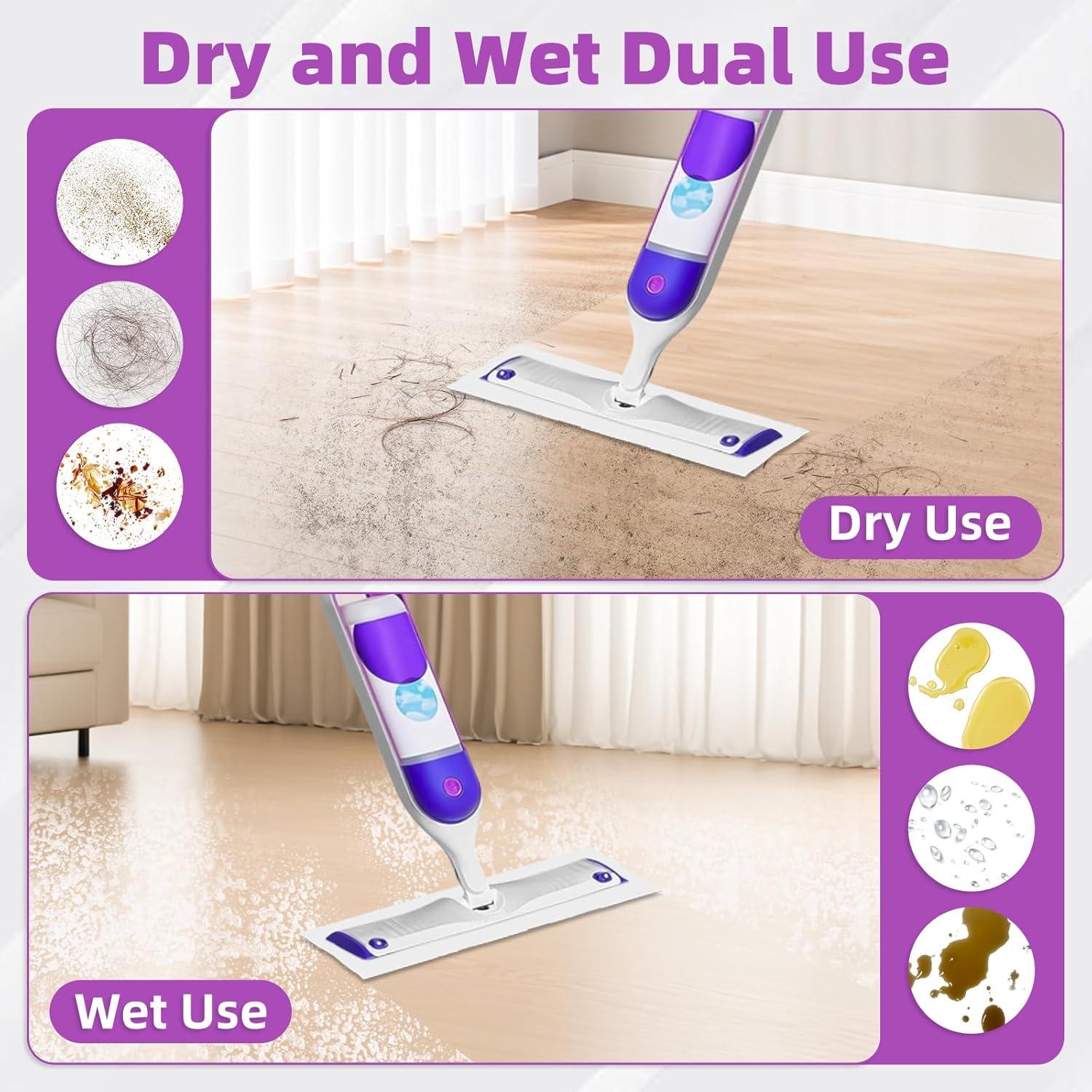 50 Almohadillas de Microfibra Nicemiya para Mopas Swiffer 36.83x12.7cm