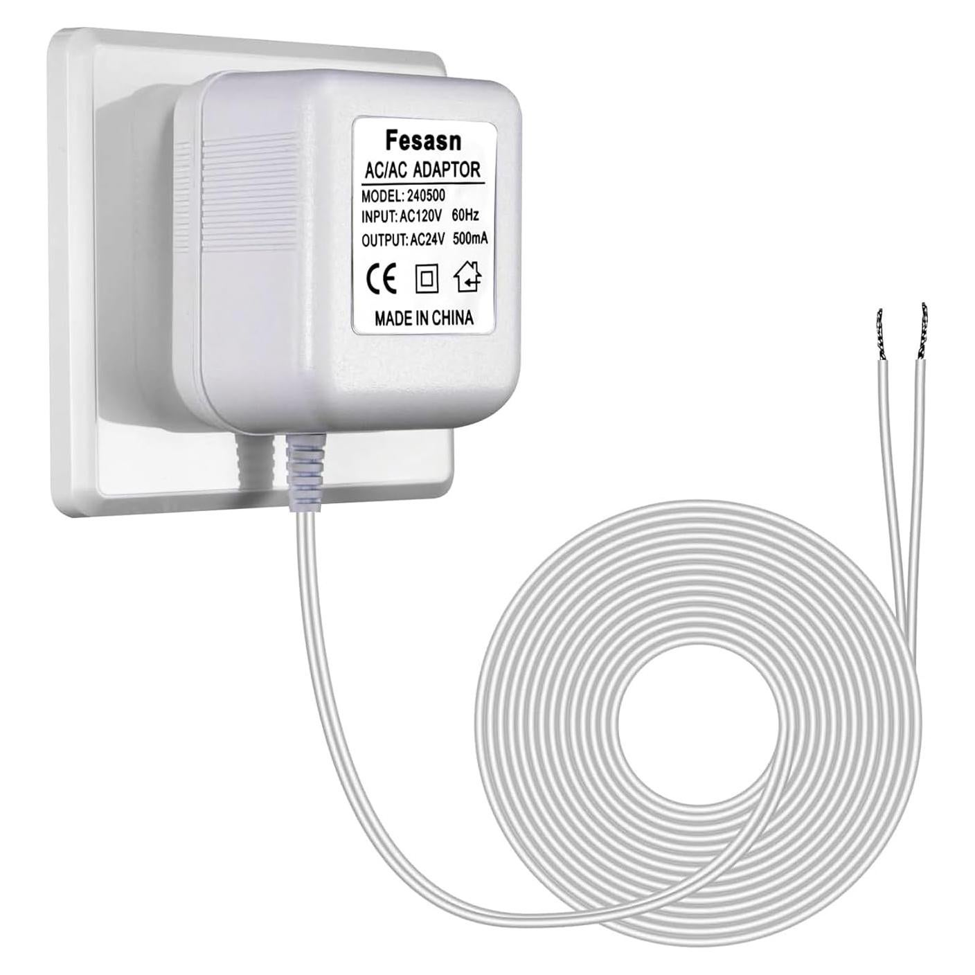 Adaptador de Alimentación 24V CA Fesasn para Timbres y Termostatos